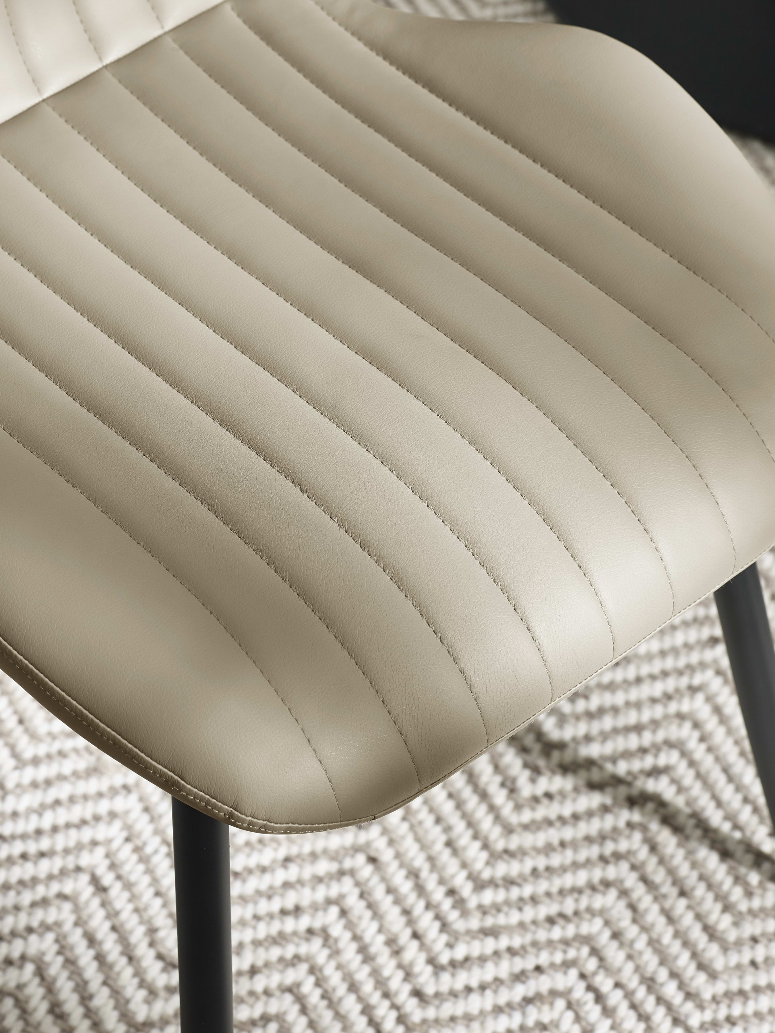 Morris Taupe Faux Leather Dining Chair (Set of 4)