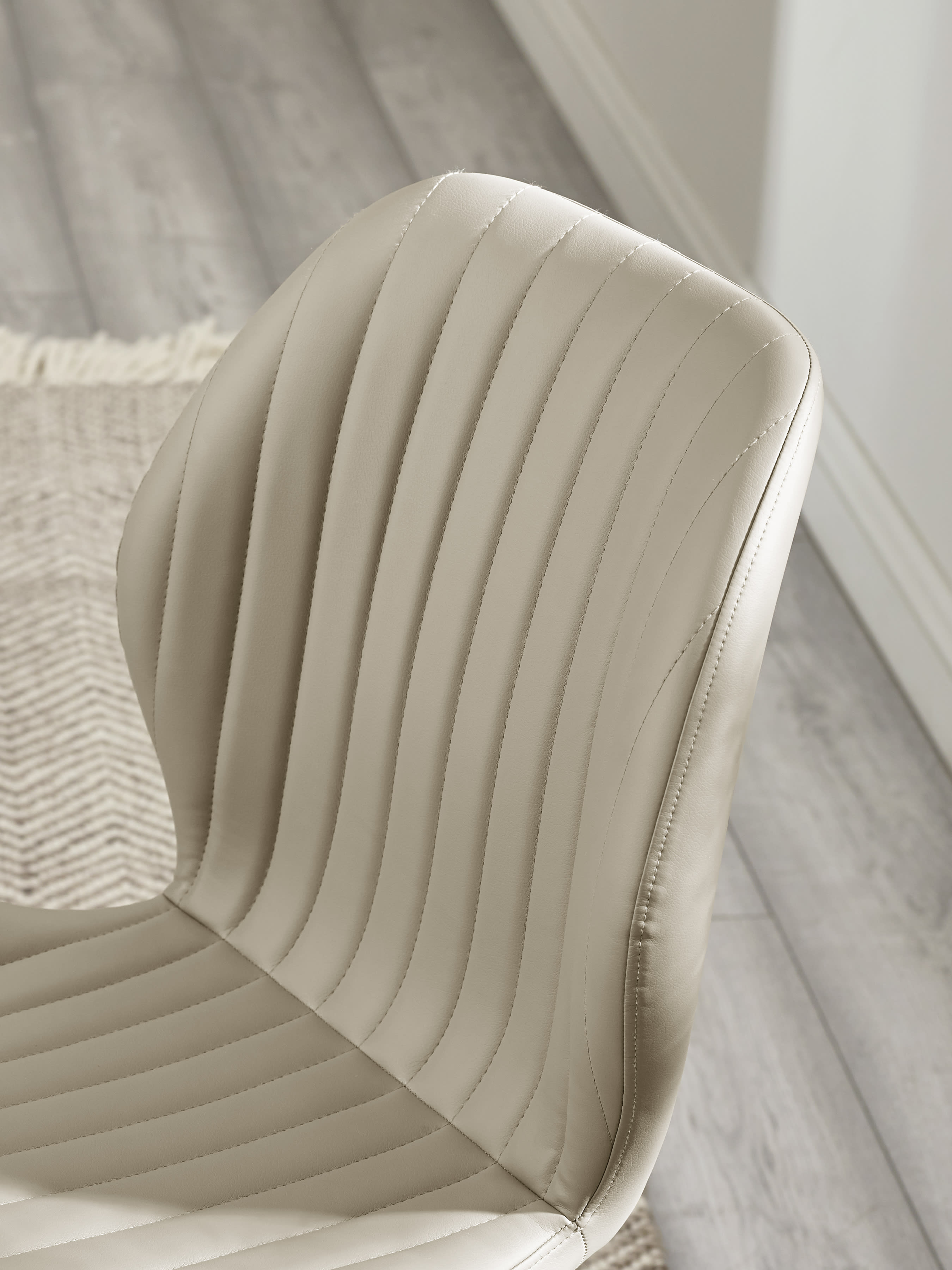 Morris Taupe Faux Leather Dining Chair (Set of 4)