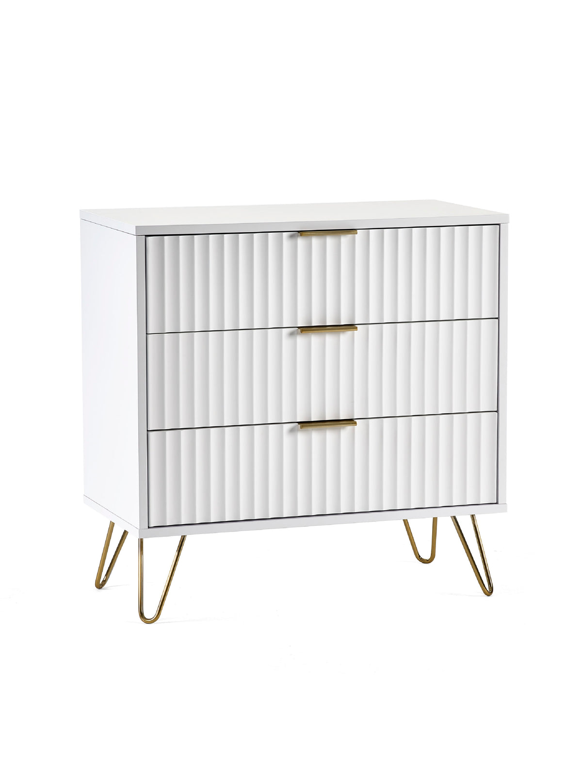 Murano 3 Drawer Chest - Matt White