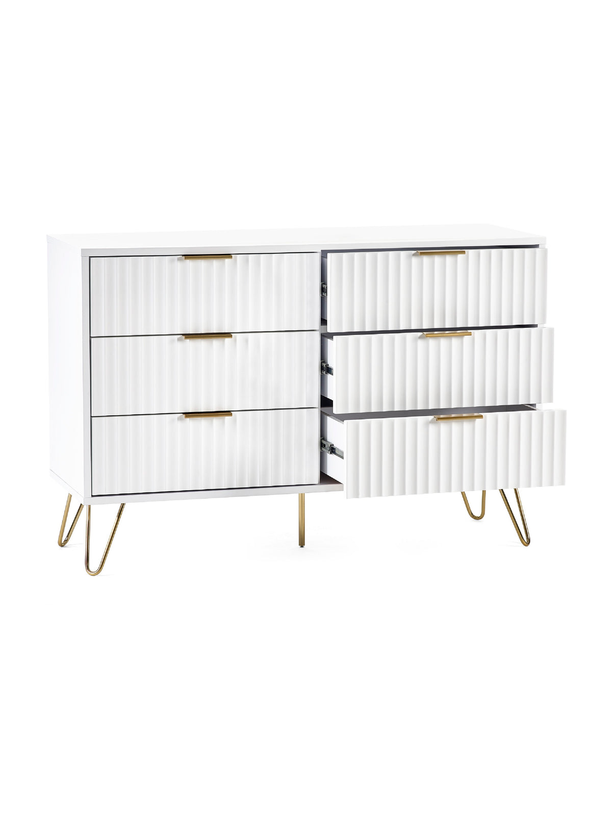 Murano 6 Drawer Chest - Matt White
