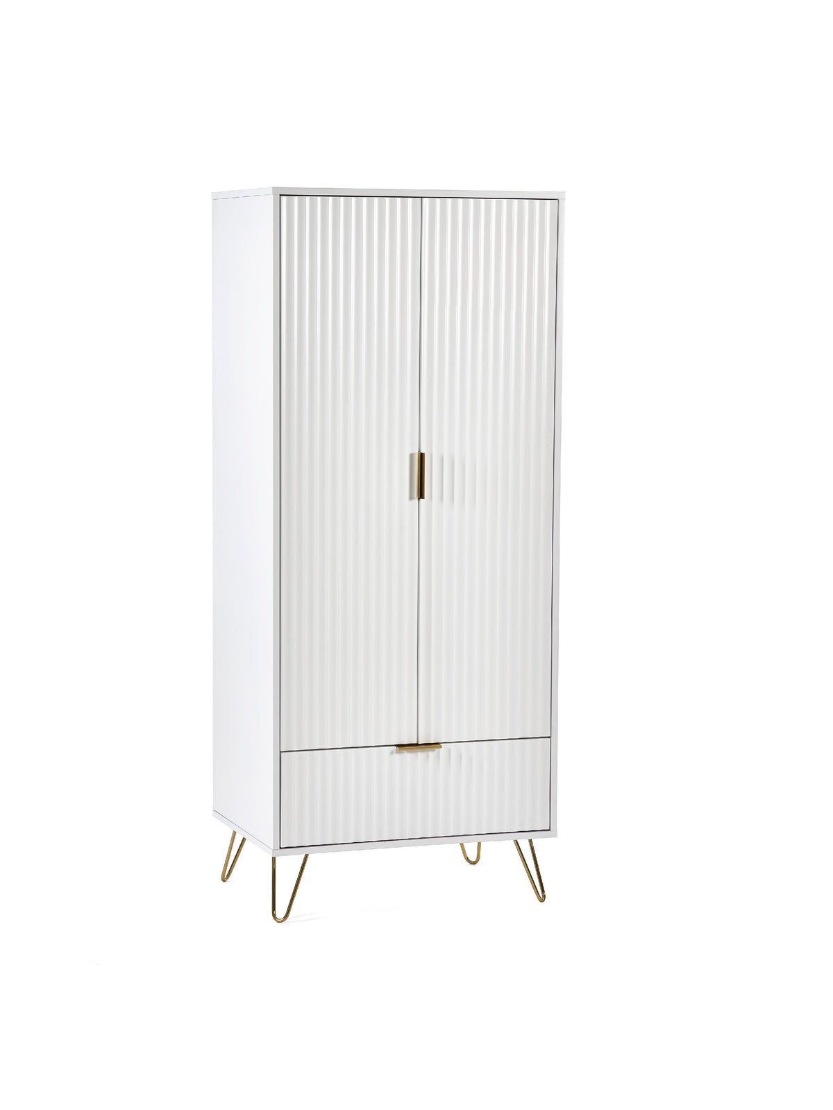 Murano 2 Door 1 Drawer Wardrobe - Matt White