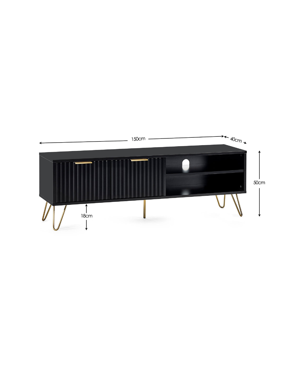 Murano Tv Unit - Matt Black