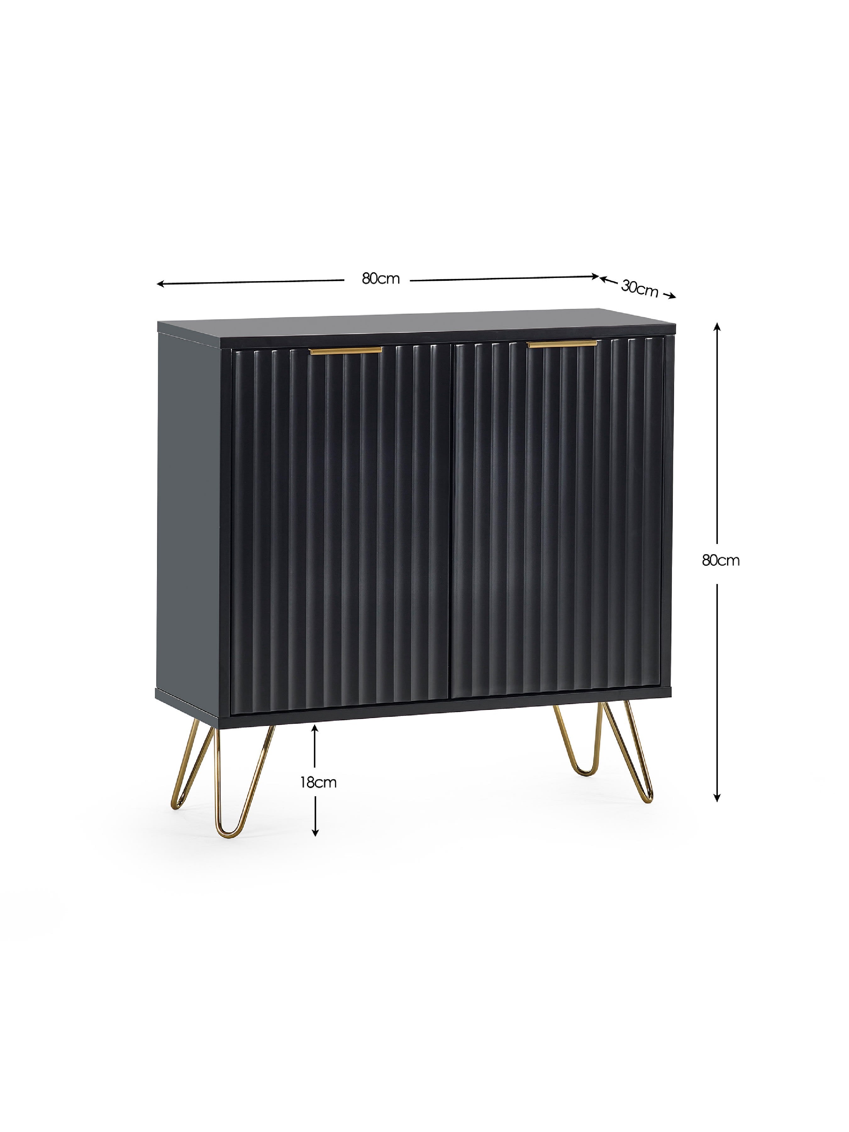 Murano Compact Sideboard – Matt Black