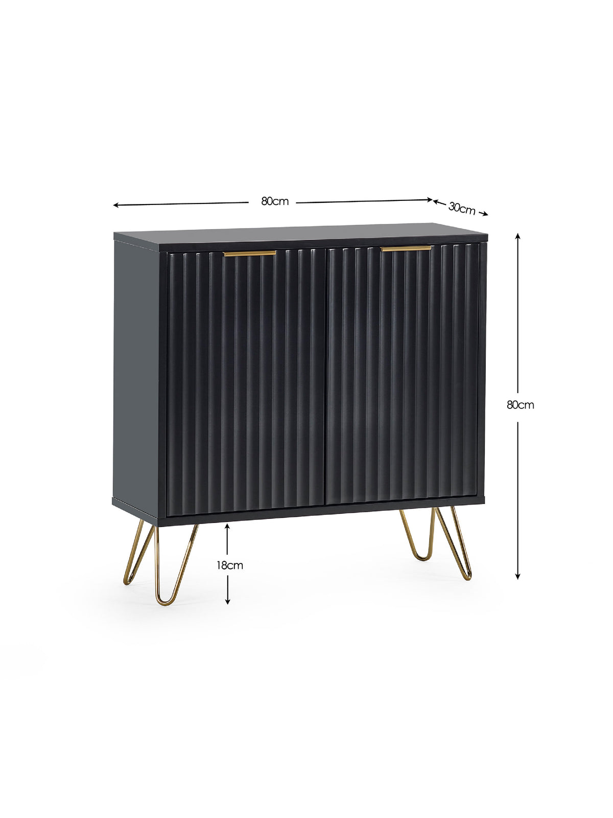 Murano Compact Sideboard – Matt Black