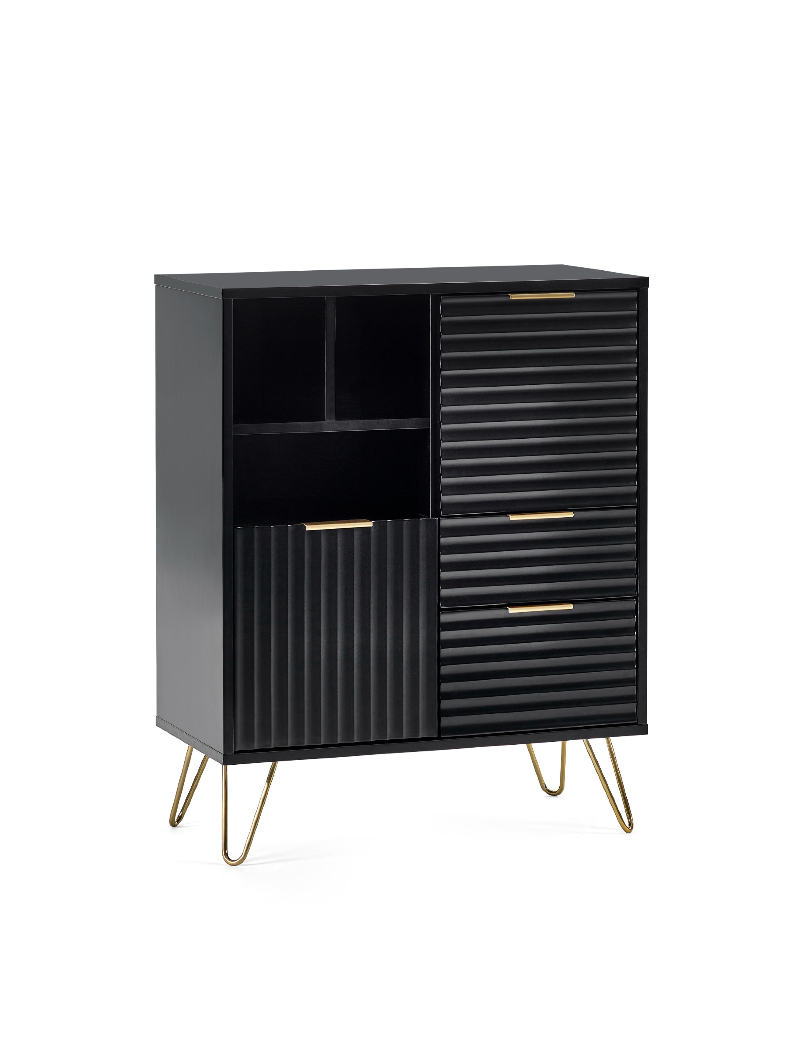 Murano 2 Door 2 Drawer Sideboard – Matt Black