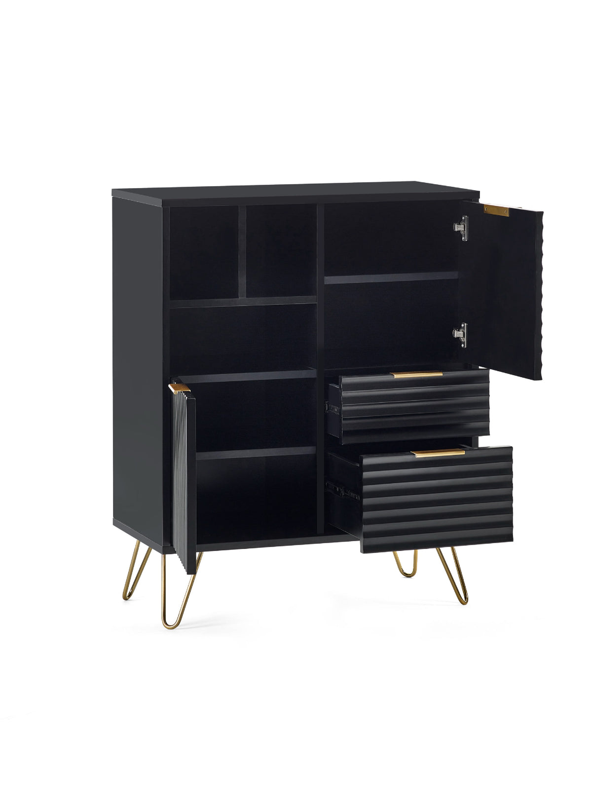 Murano 2 Door 2 Drawer Sideboard – Matt Black