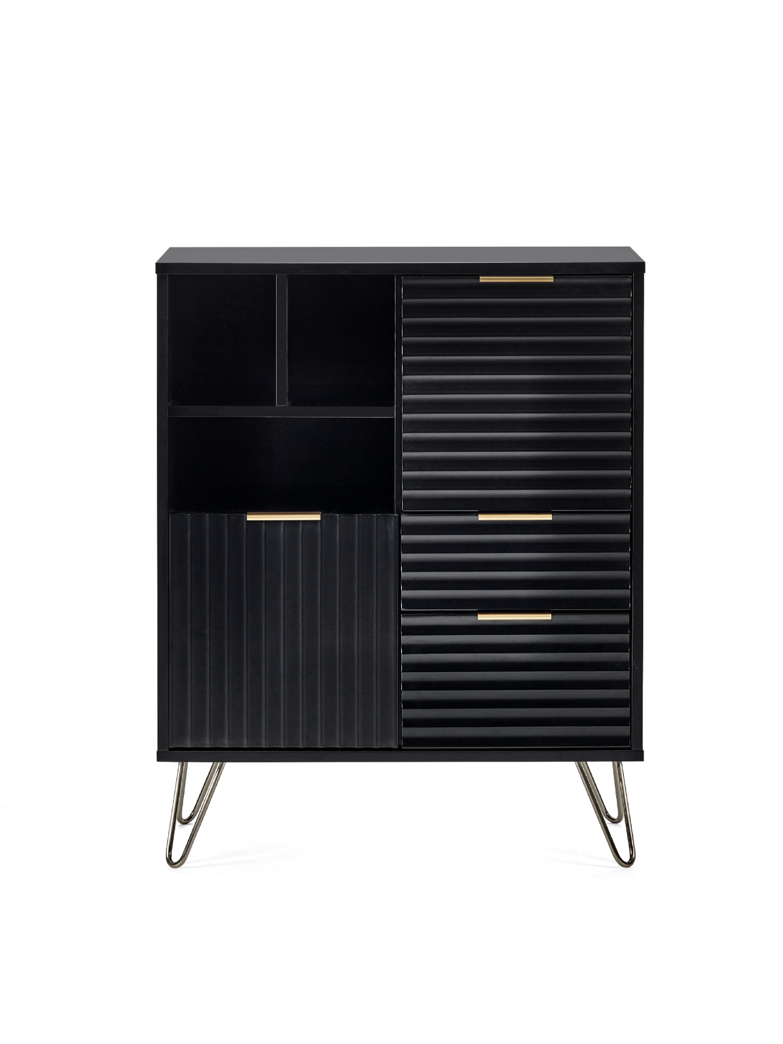 Murano 2 Door 2 Drawer Sideboard – Matt Black