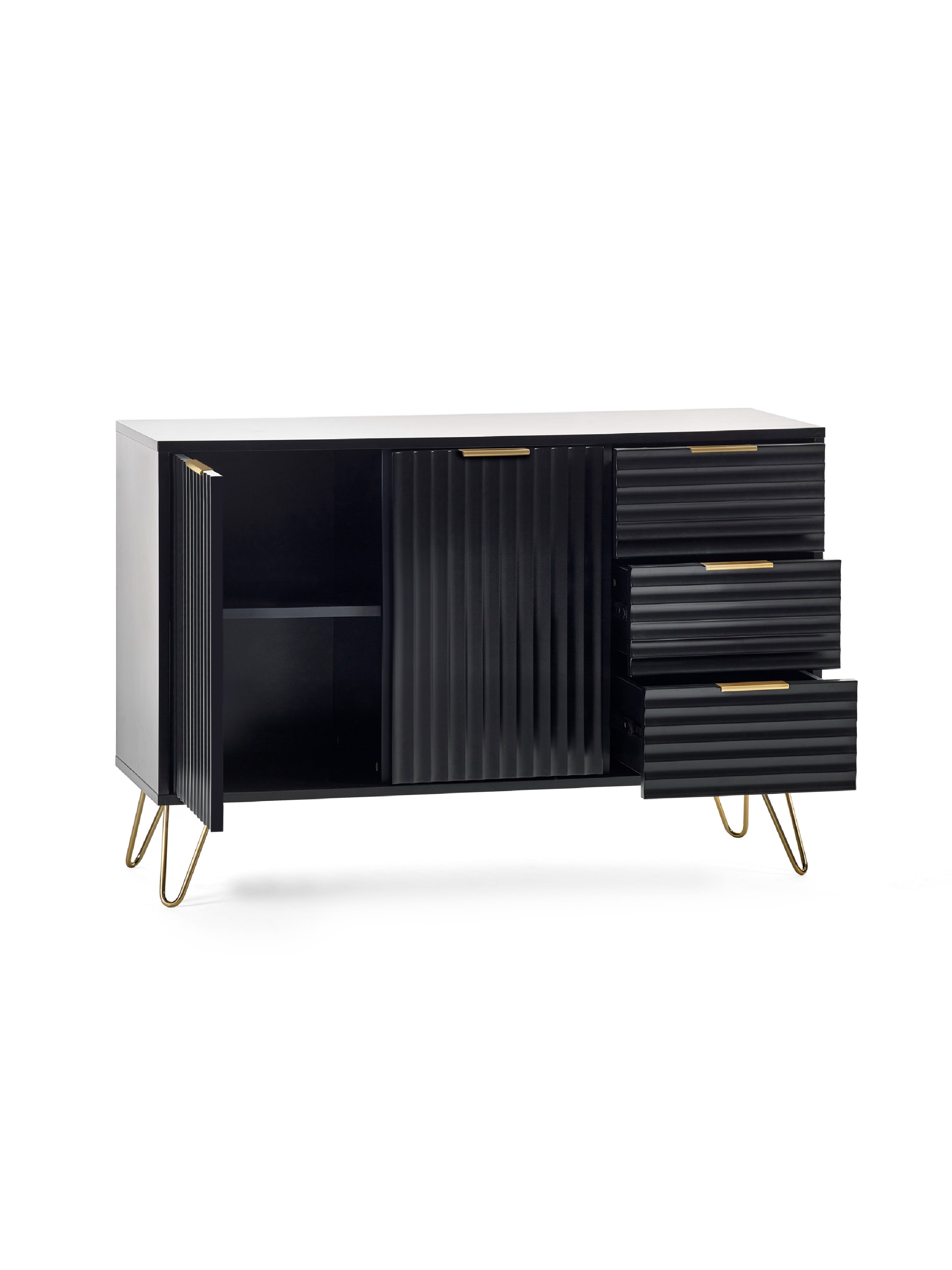 Murano Large Sideboard – Matt Black