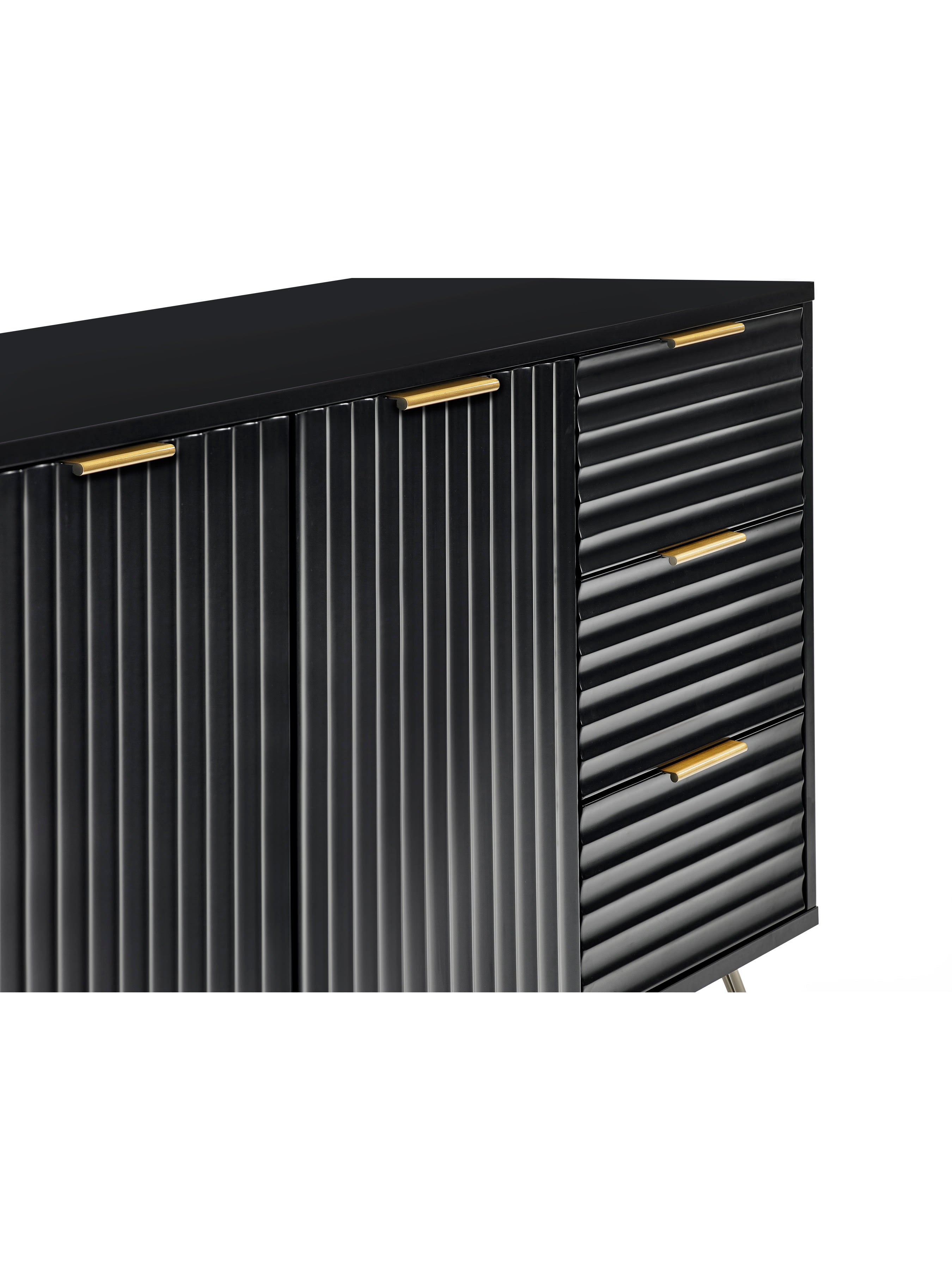 Murano Large Sideboard – Matt Black