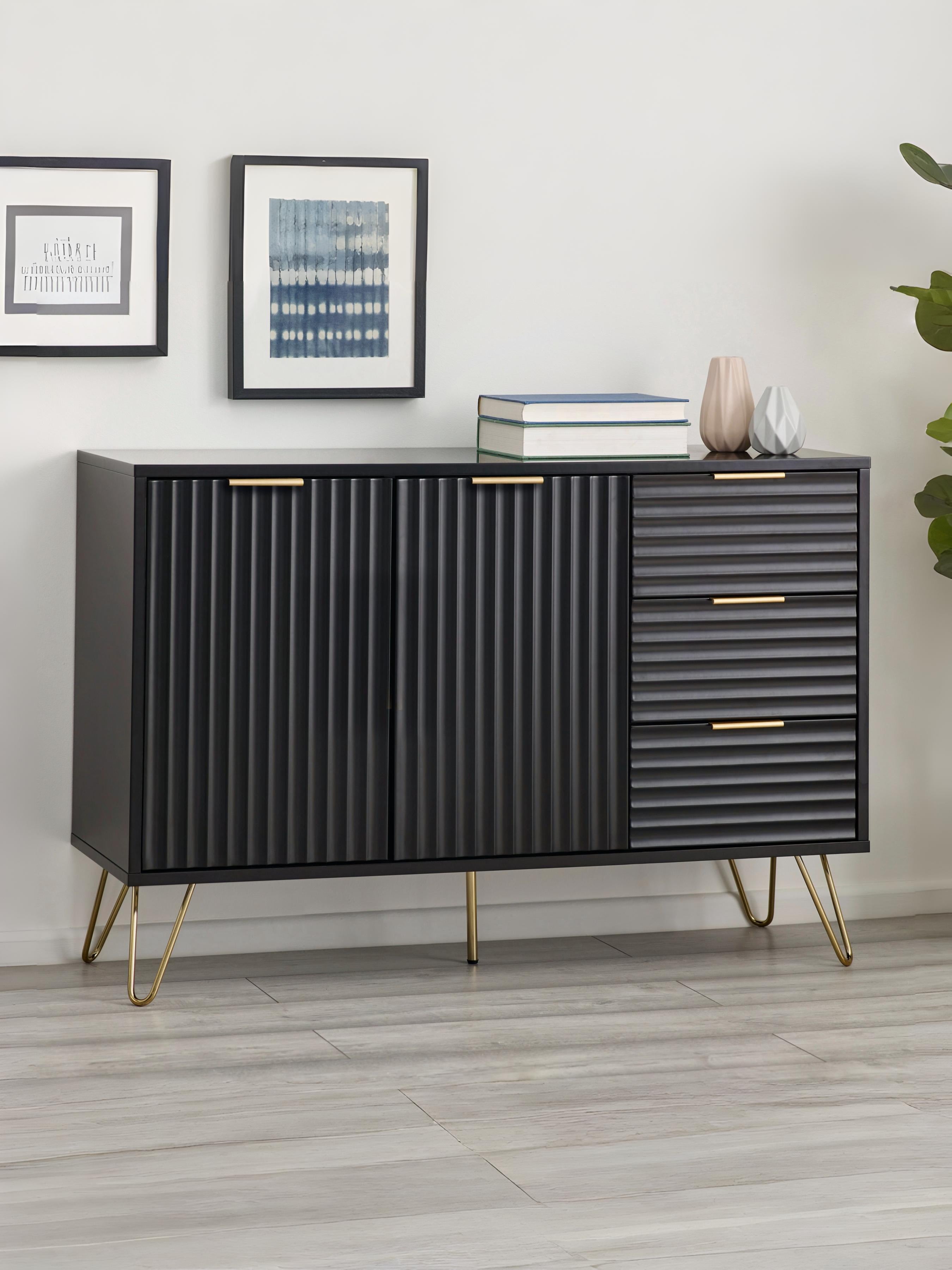 Murano Large Sideboard – Matt Black