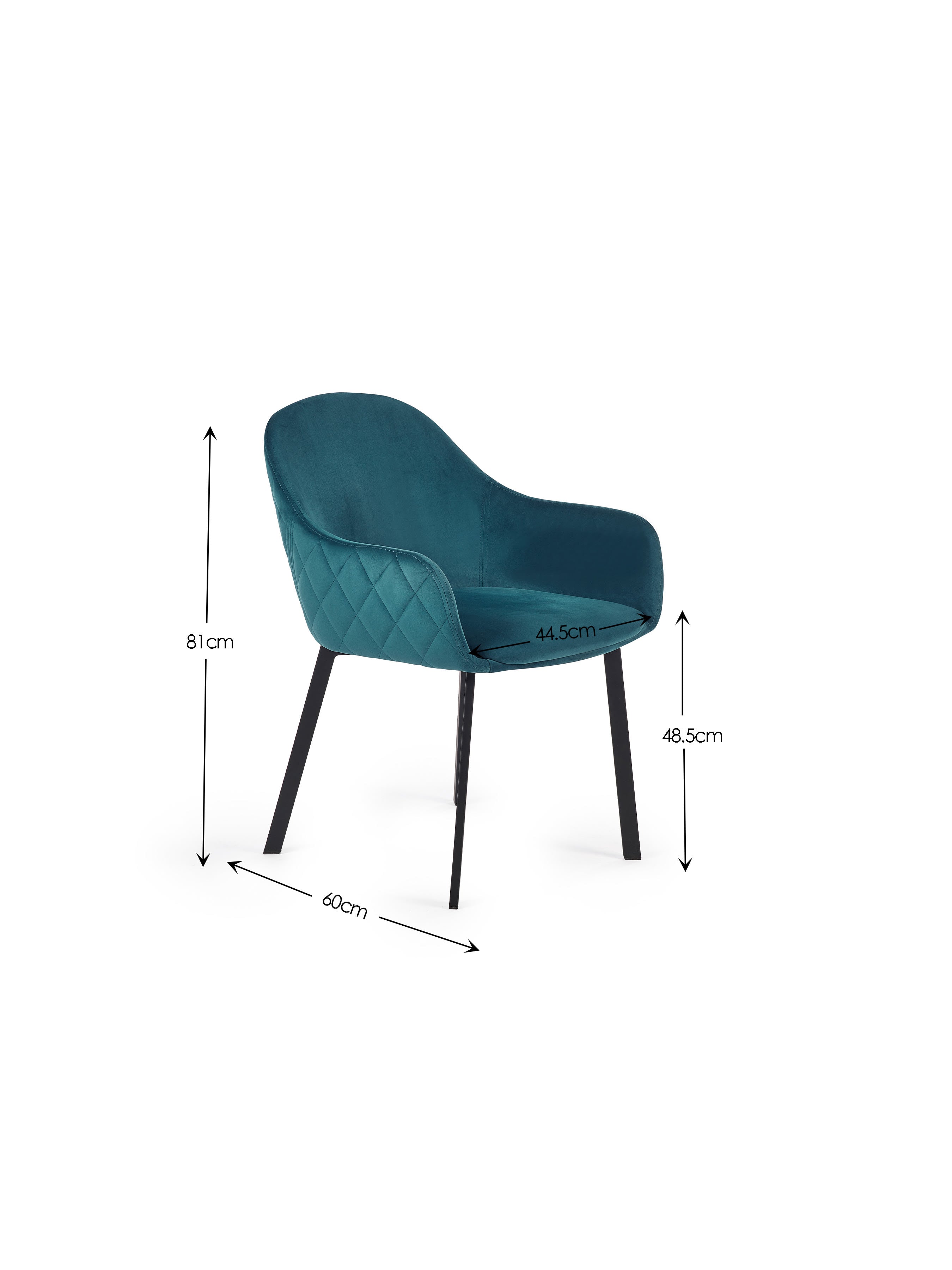 Nero 80Cm Table and 2 Lima Dining Chairs – Black