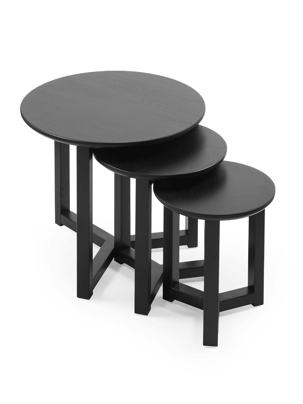 Nidri Black Nest Of 3 Tables