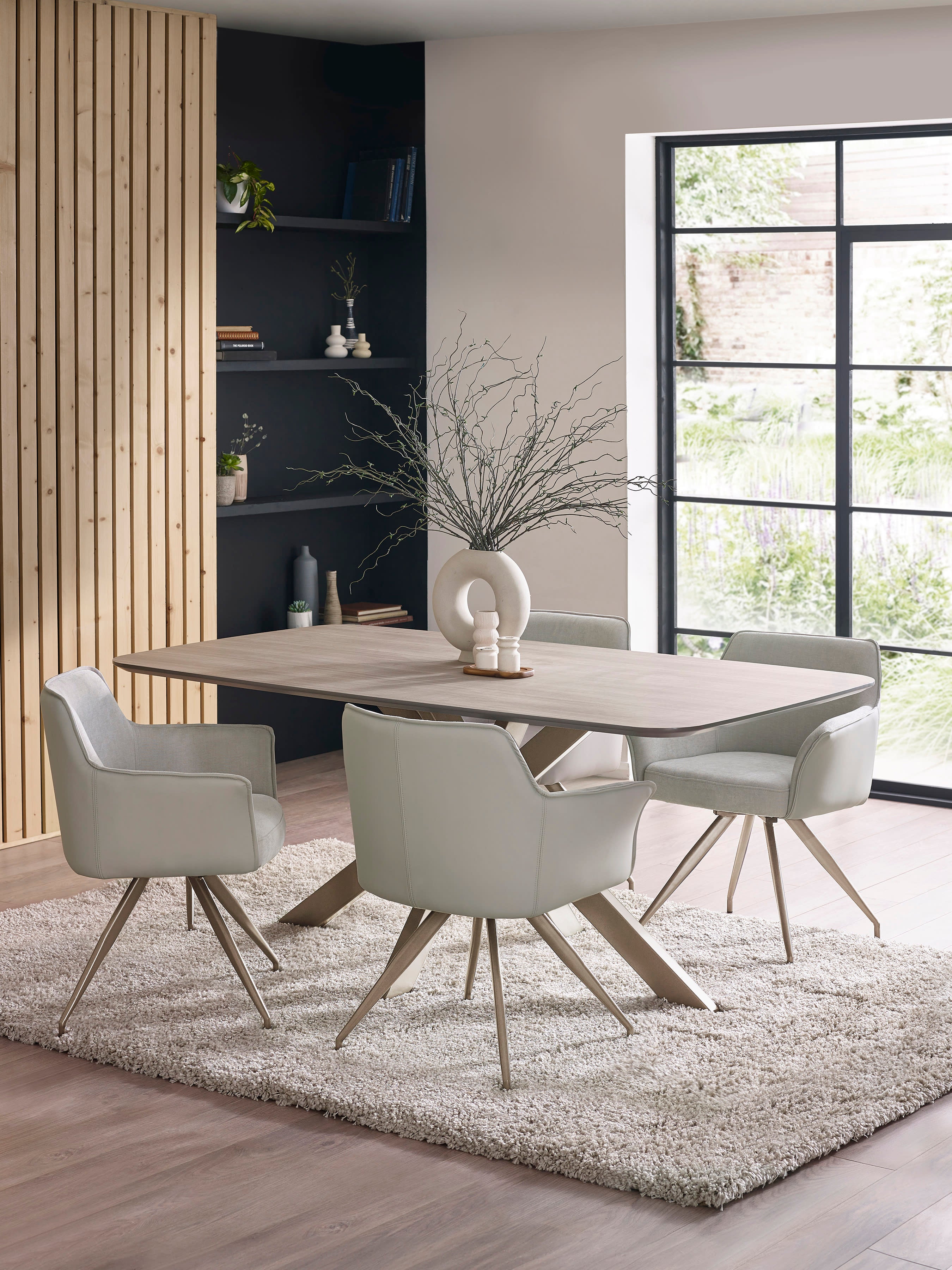 Noah Ivory Fabric Dining Chair