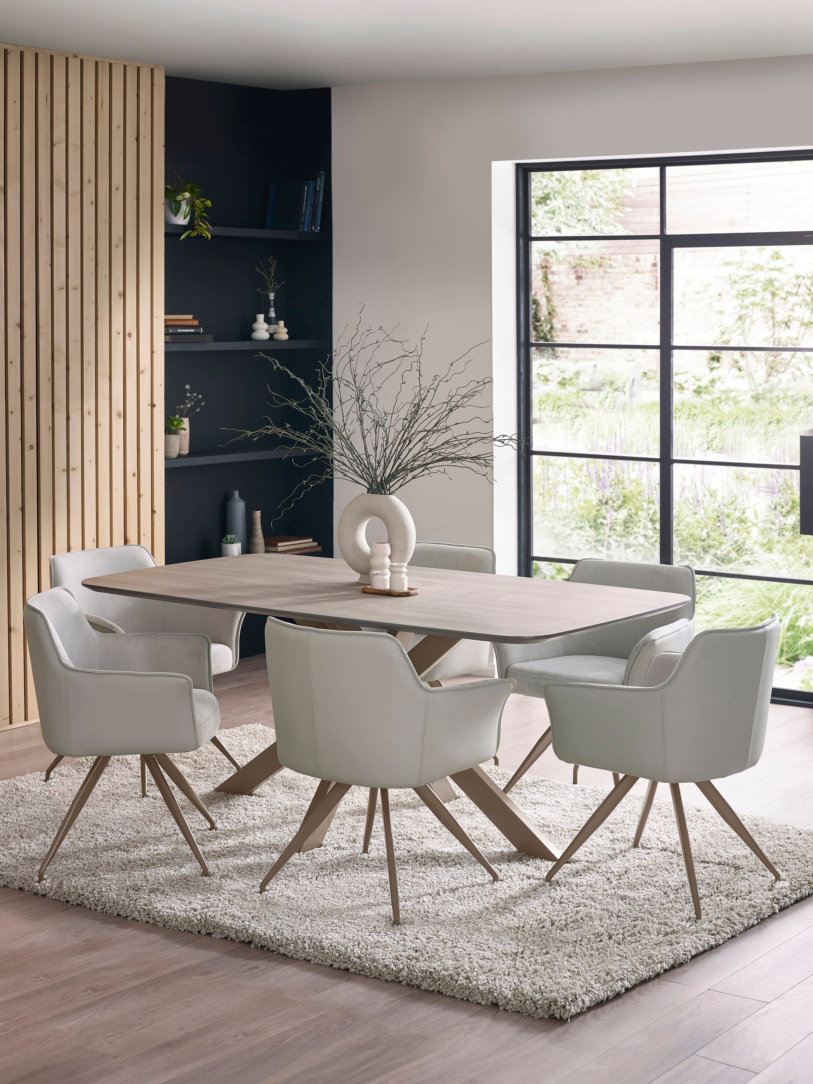 Noah Ivory Fabric Dining Chair