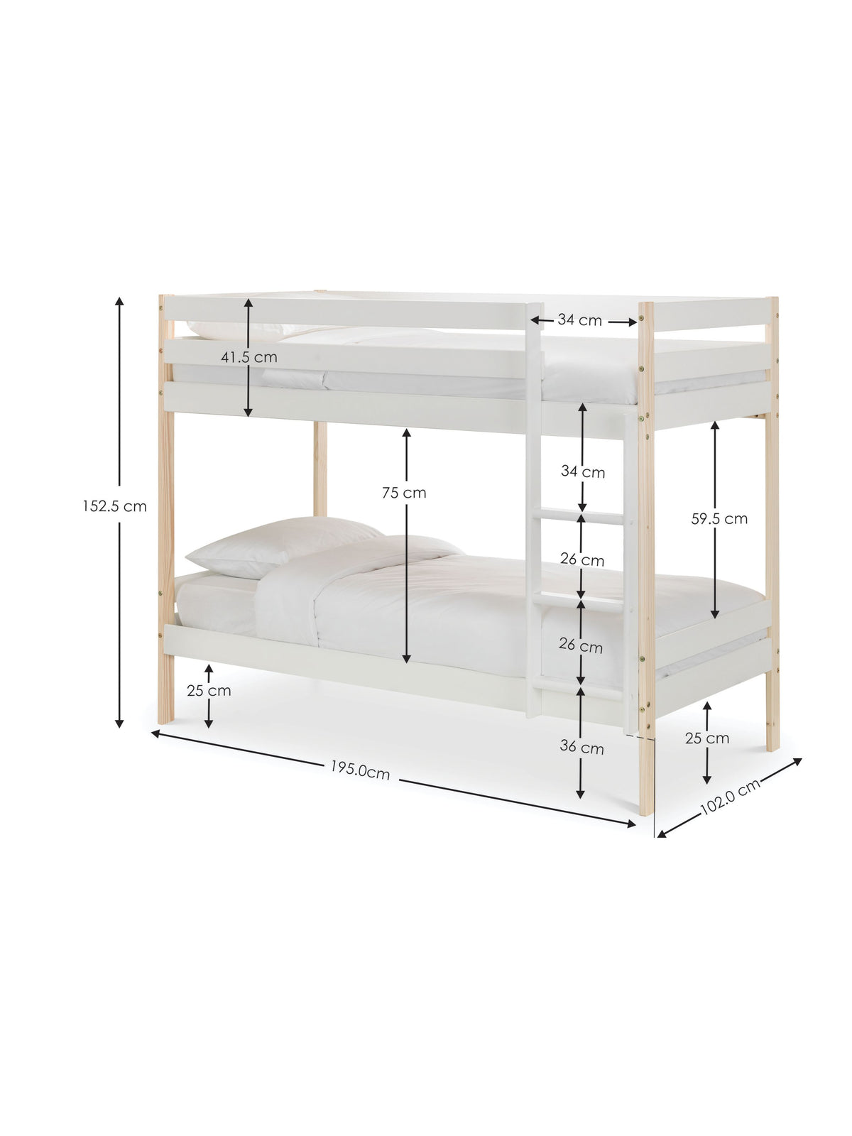 Nova Bunk Bed - Two Tone