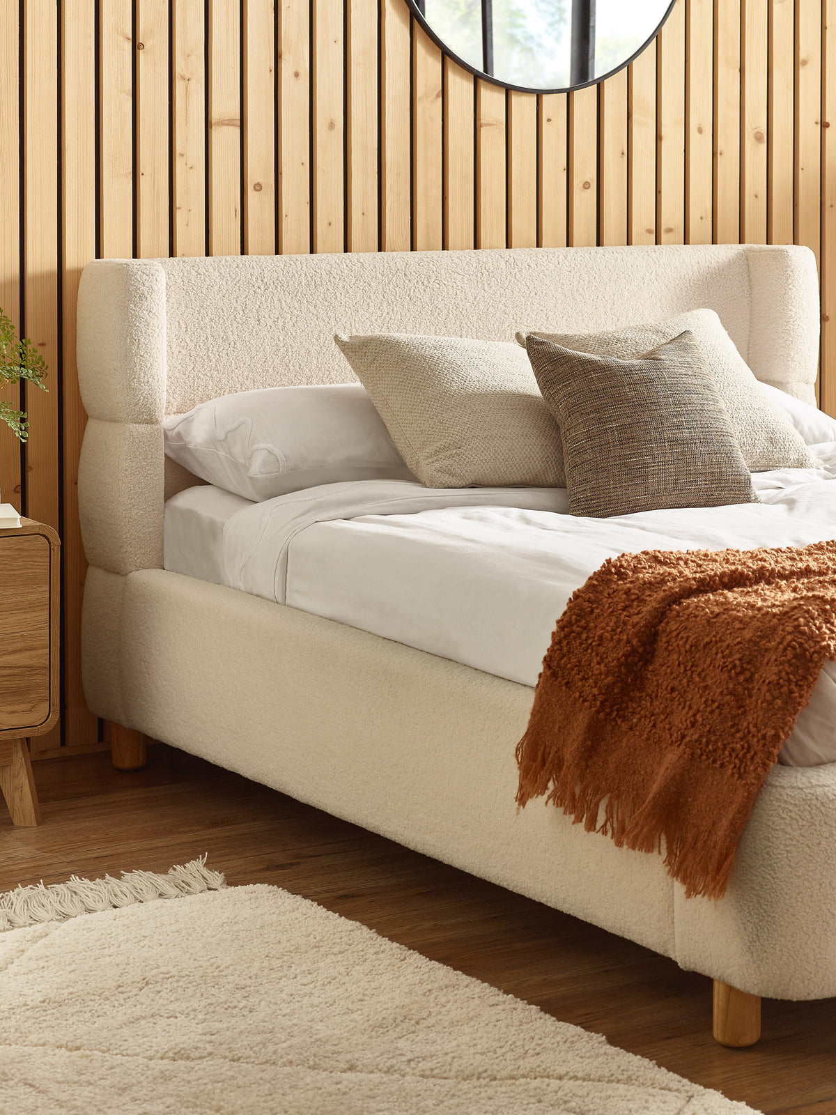 Oberon Boucle Bed Frame