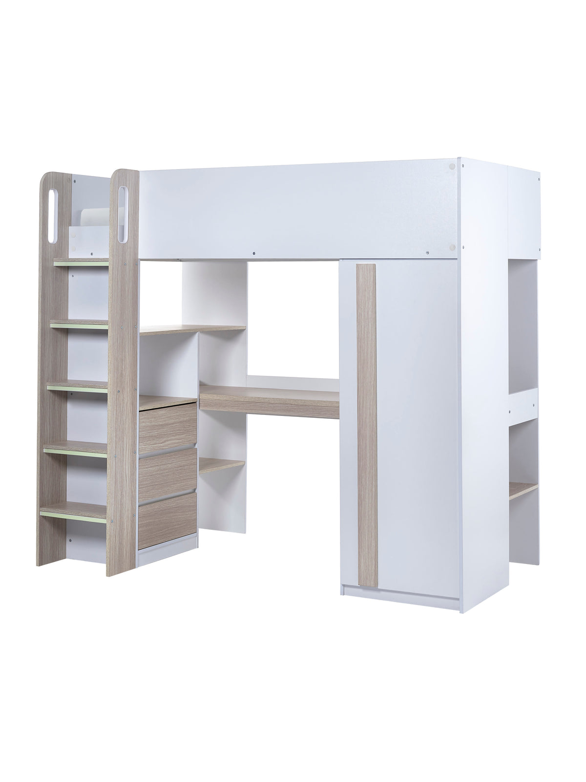 Ocean Highsleeper Pale Wood & White
