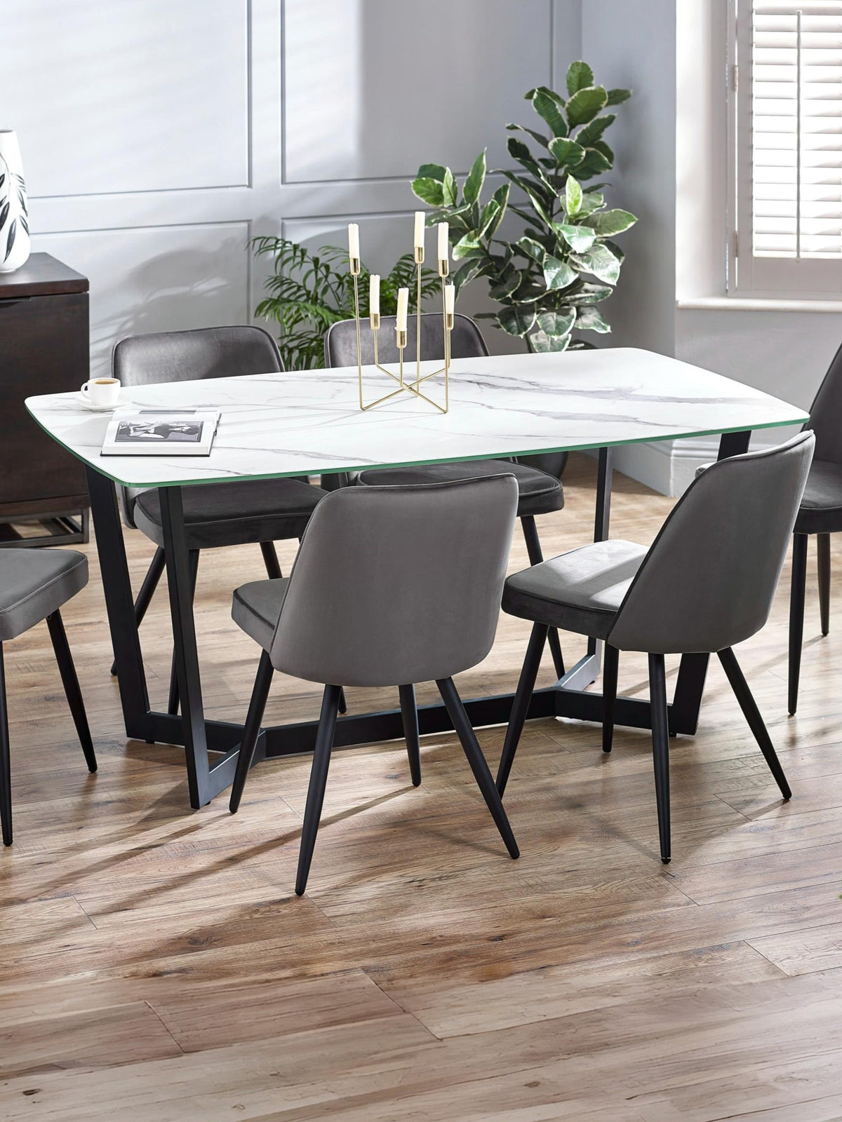 Olympus Dining Table - White Marble
