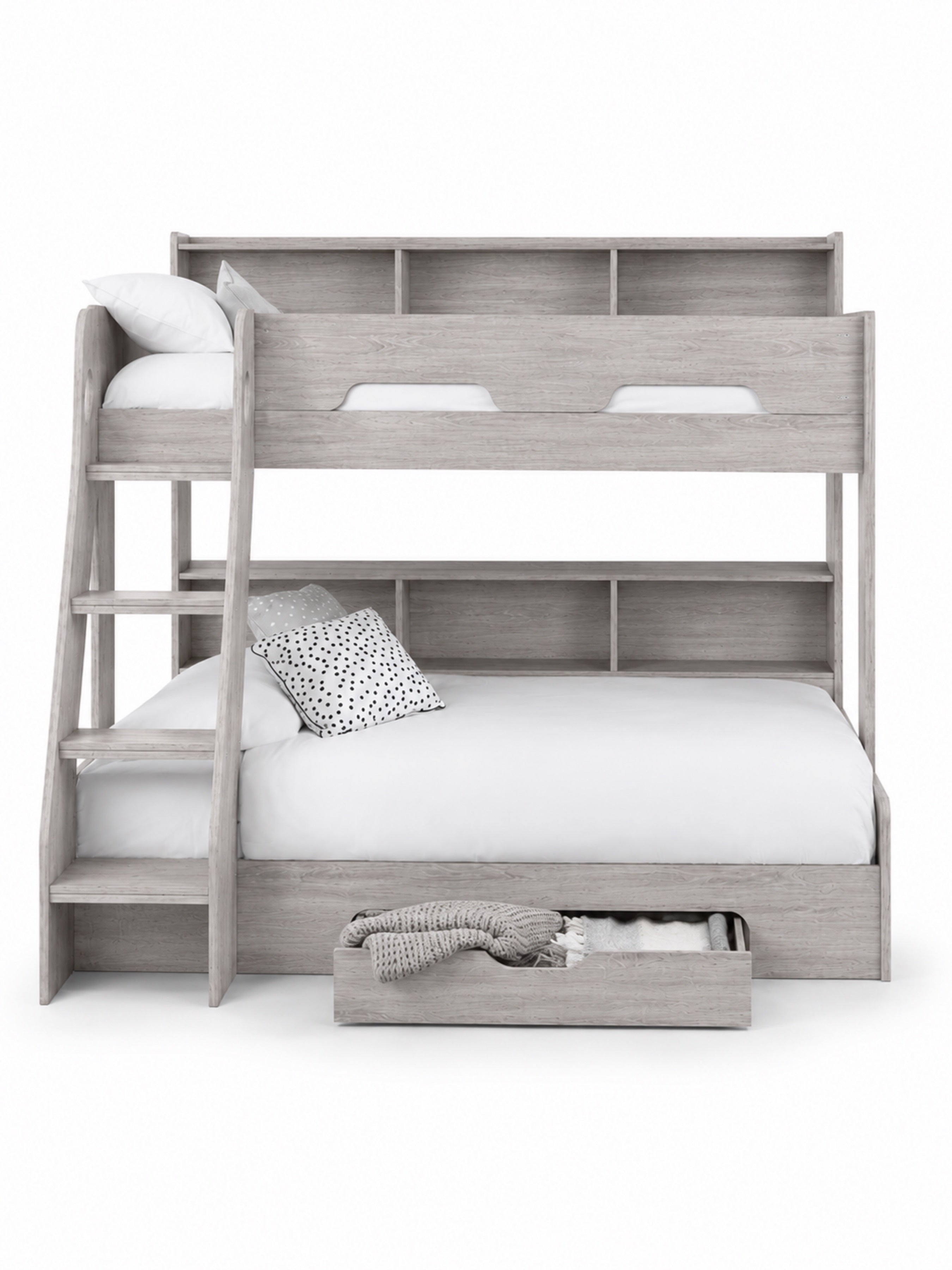 Orion Triple Sleeper Bunk Bed – Grey Oak Effect