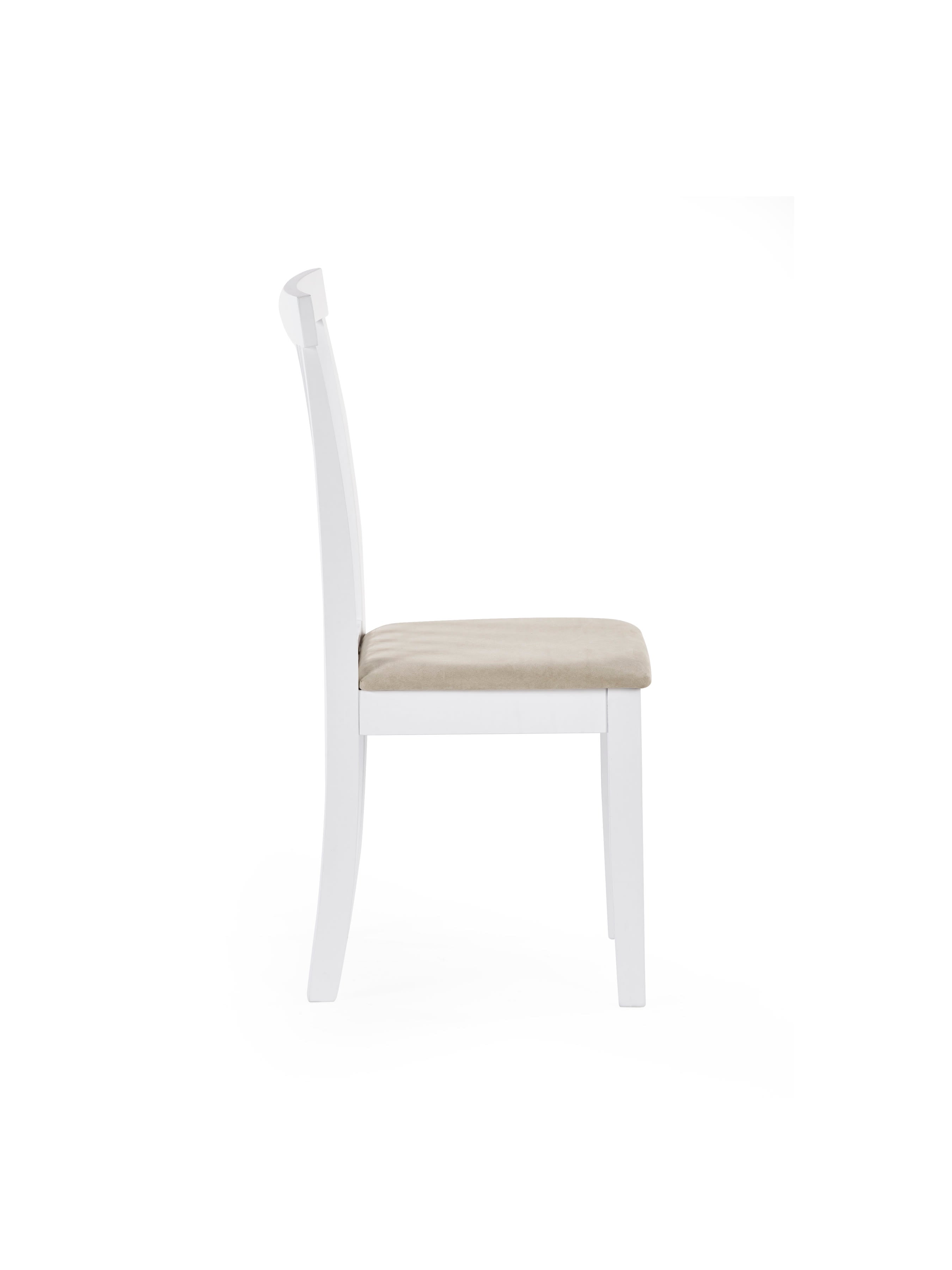 Orwell White Round Table with 4 Chairs Dining Set
