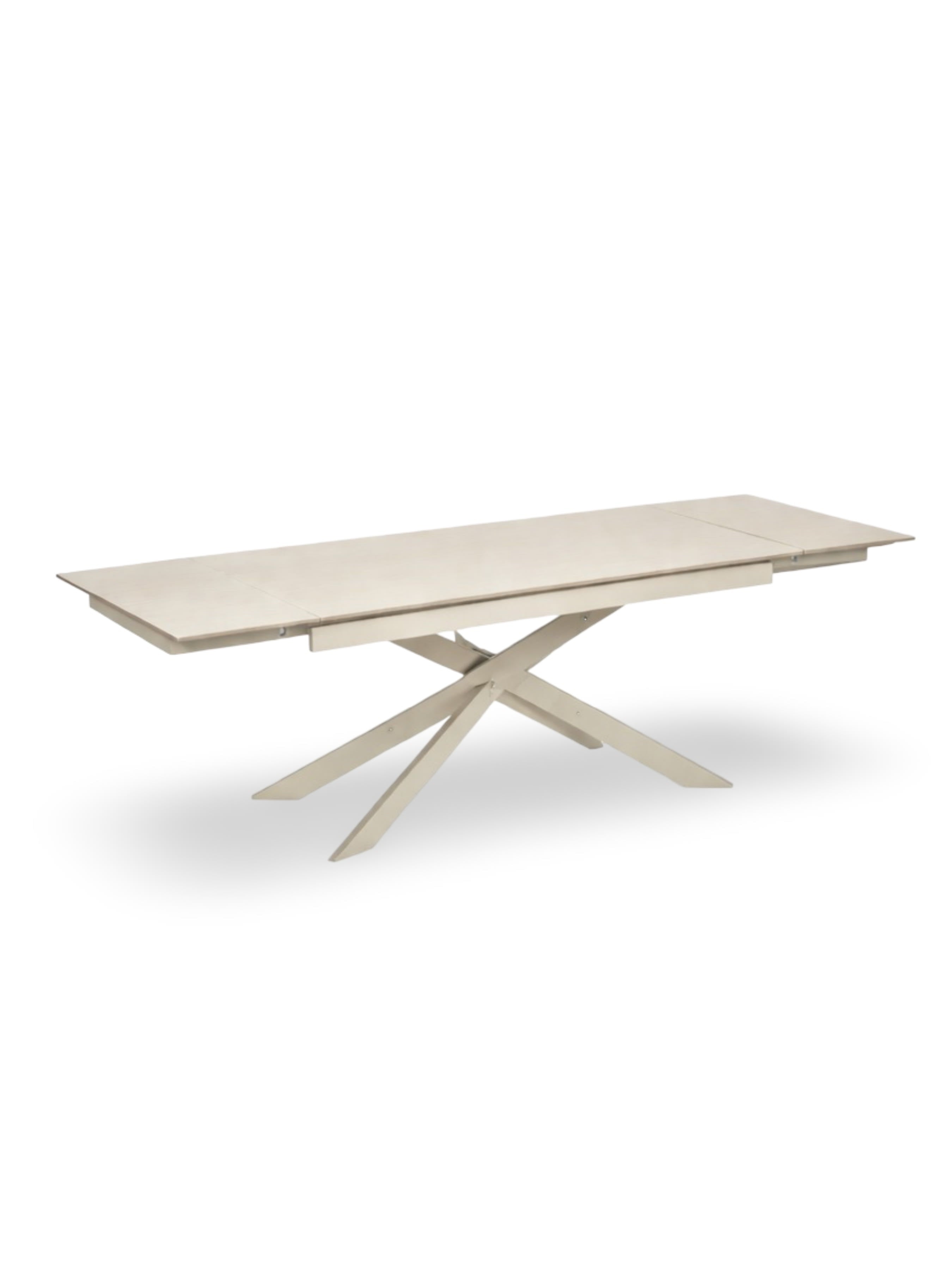 Osaka Stone Effect 160-200cm Rectangular Extending 6-8 Seater Dining Table – Natural Stone Effect