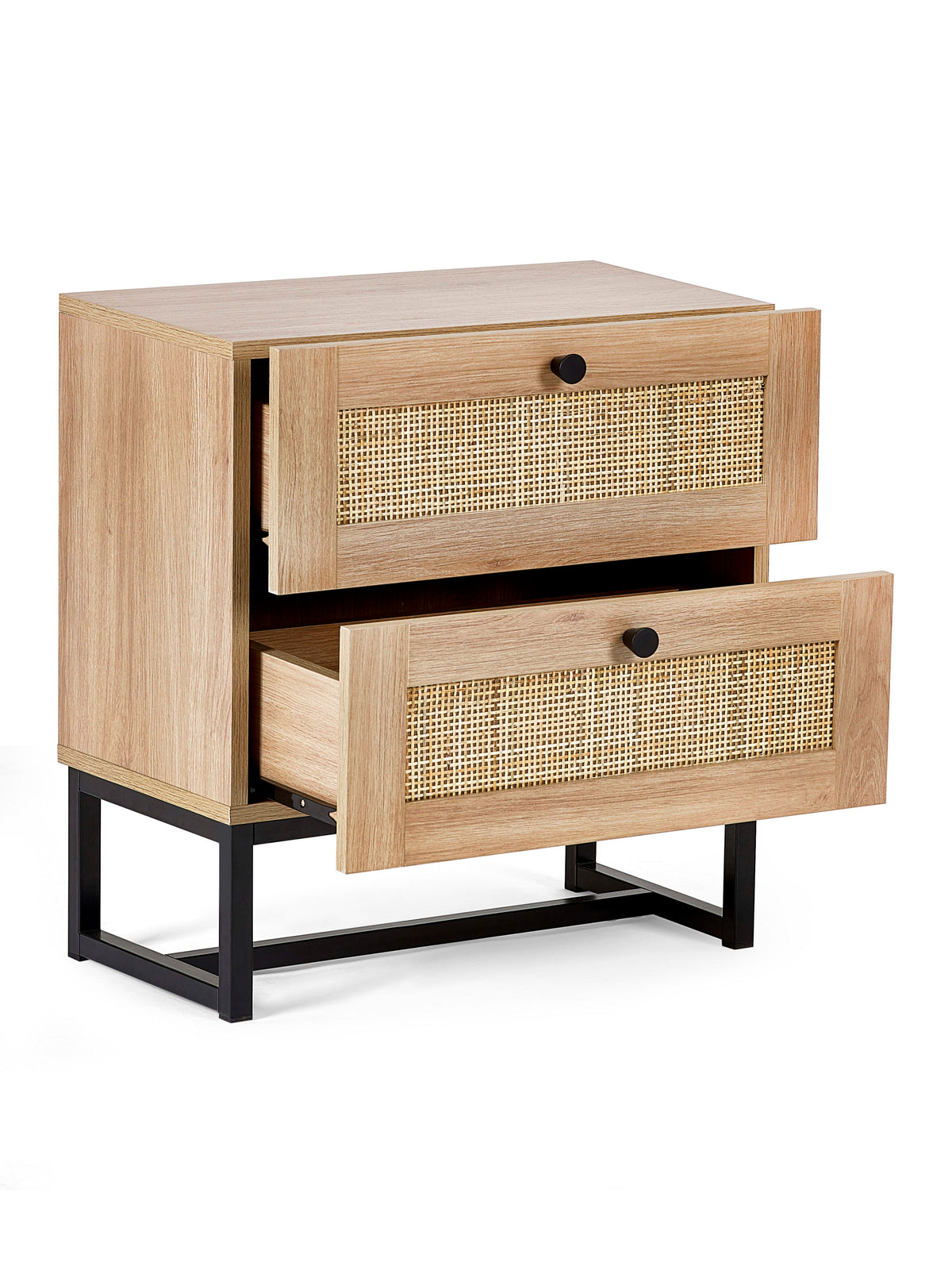 Padstow 2 Drawer Bedside - Oak