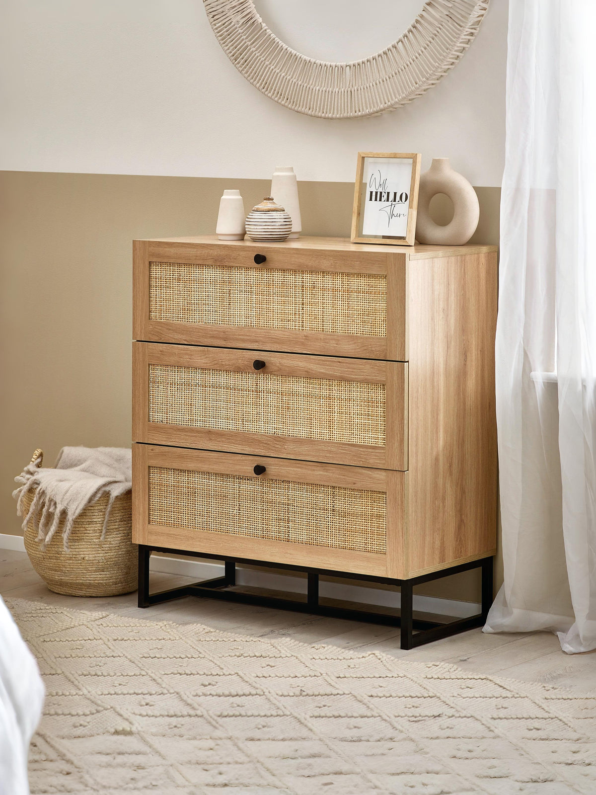 Padstow 3 Drawer Chest - Oak