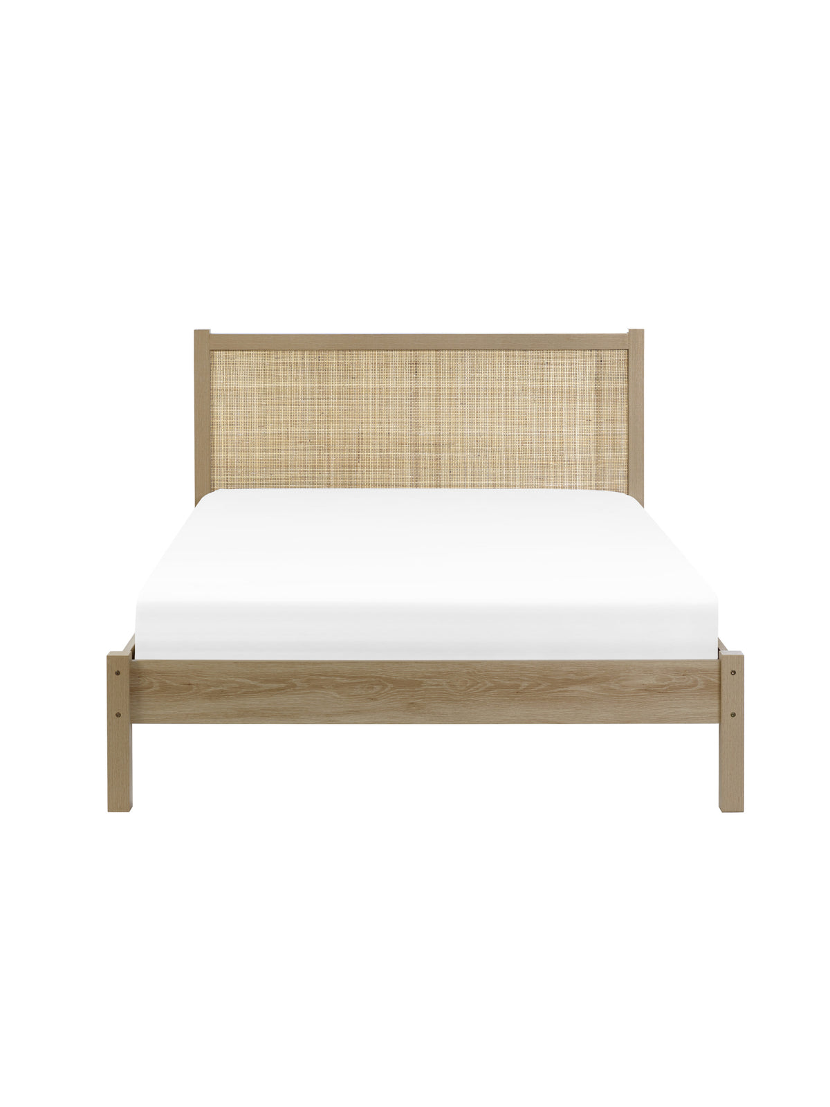Padstow Rattan Bed - Oak