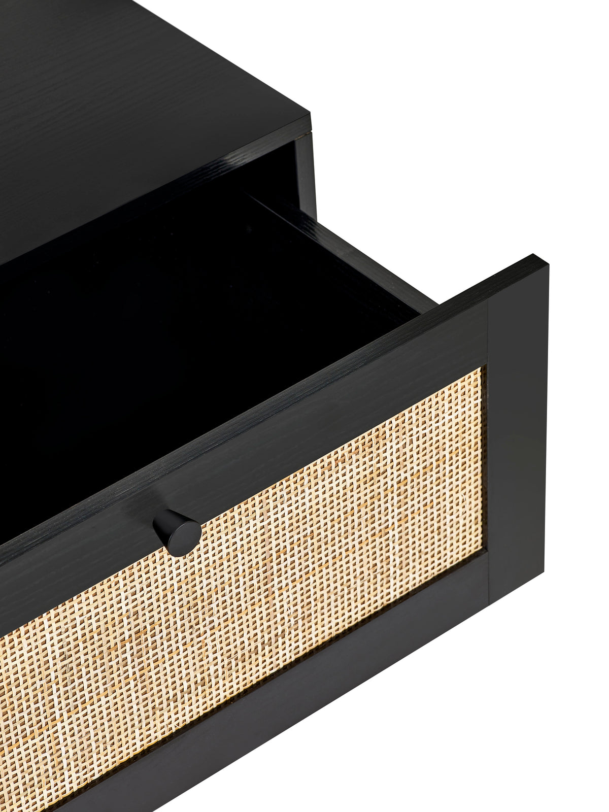 Padstow 2 Drawer Bedside - Black