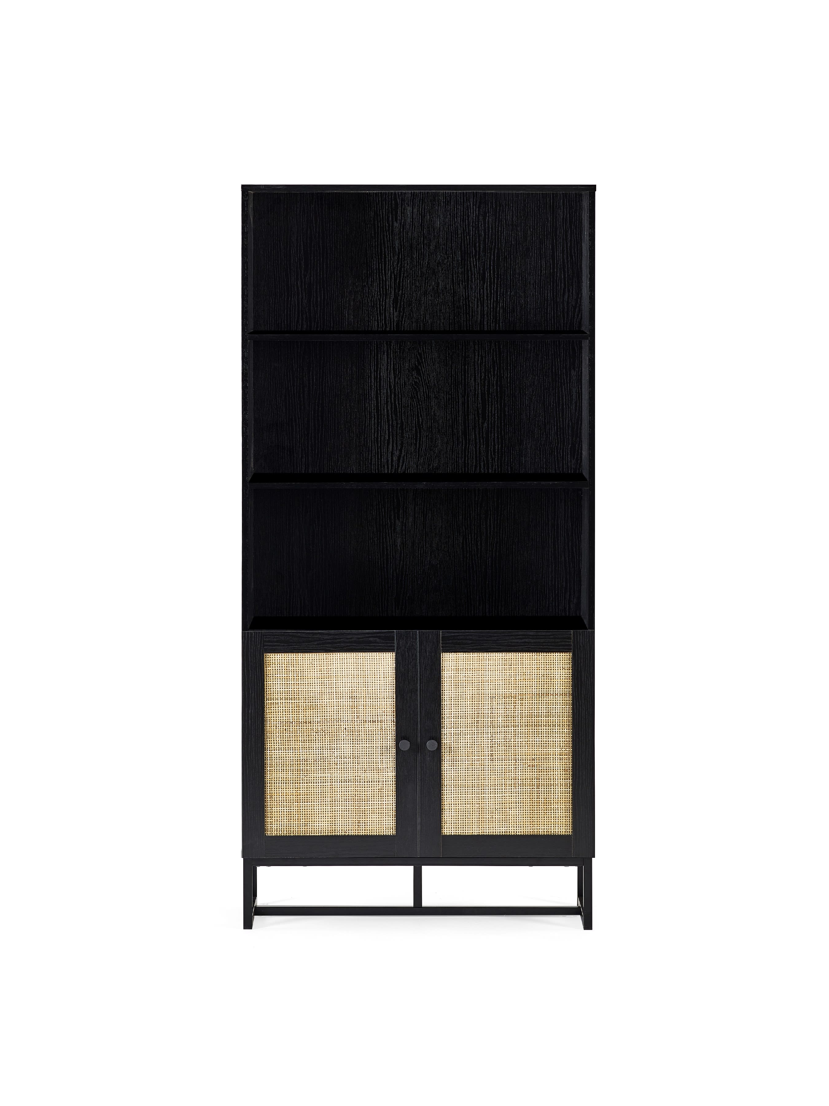 Padstow Tall Bookcase - Black