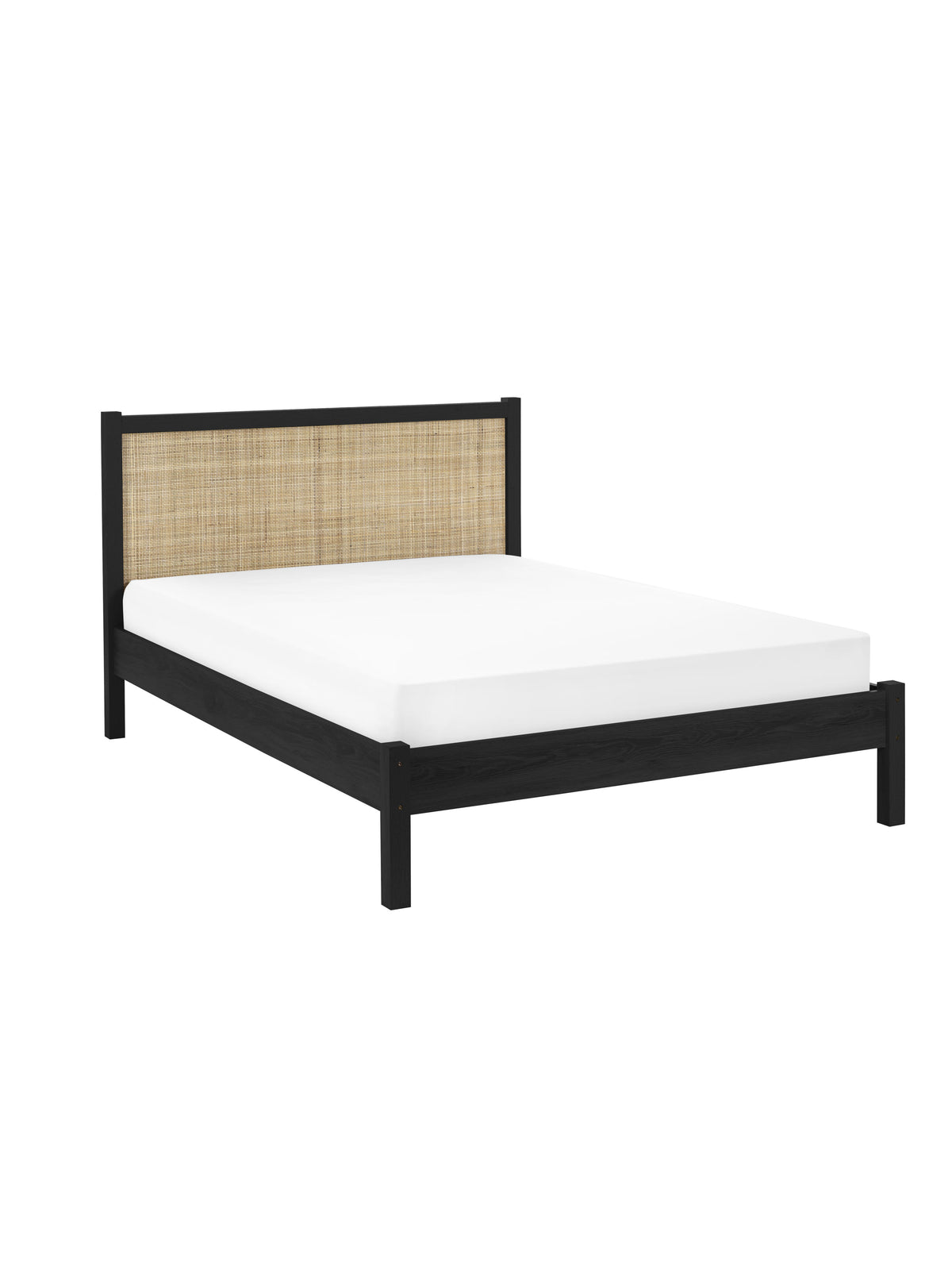 Padstow Rattan Bed - Black