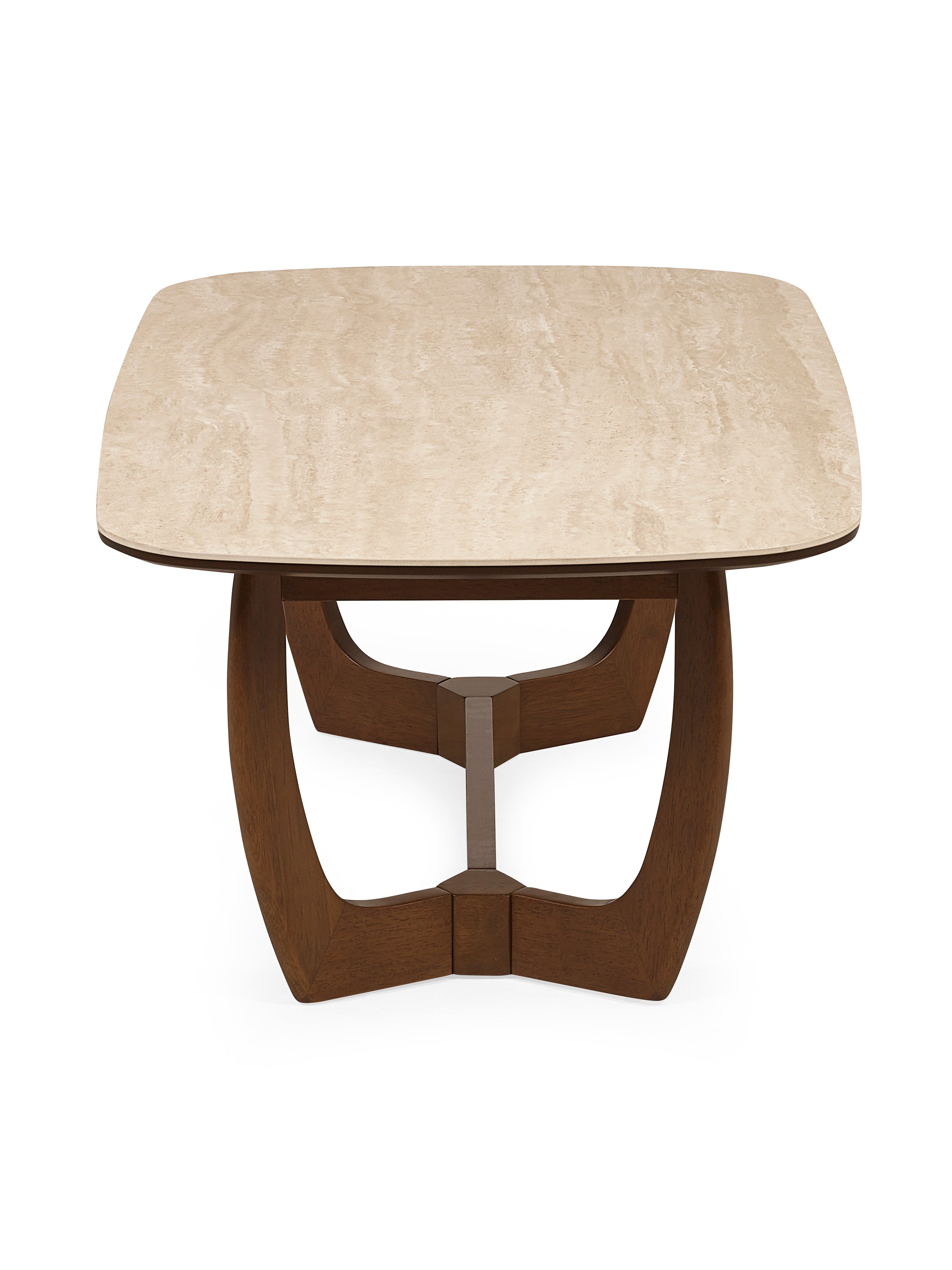 Portland Rectangular Coffee Table – Walnut Effect/Natural Stone