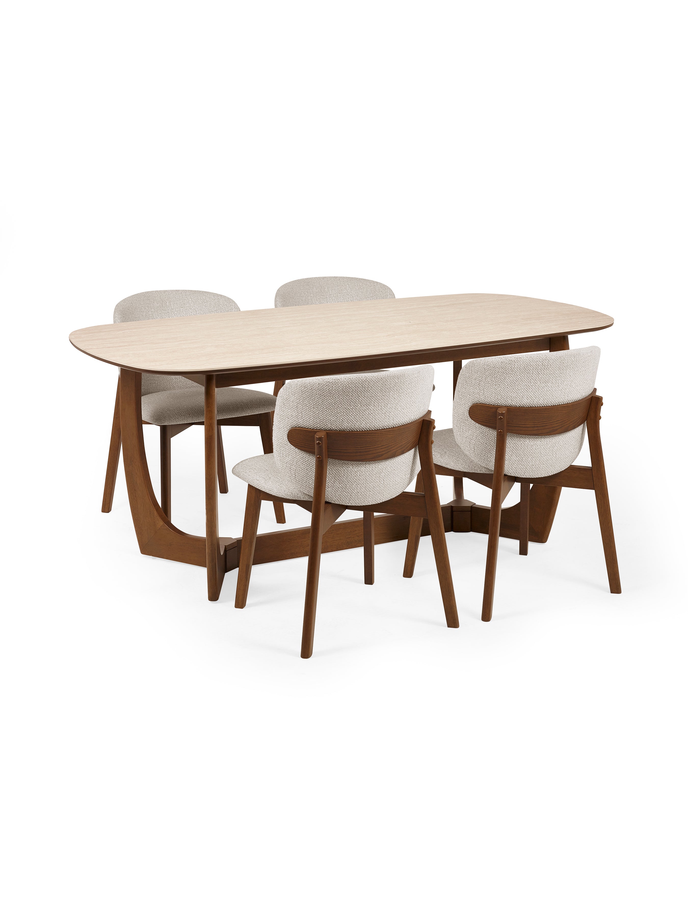 Portland Upholstered Dining Chair (Set of 2) – Cream Chenille