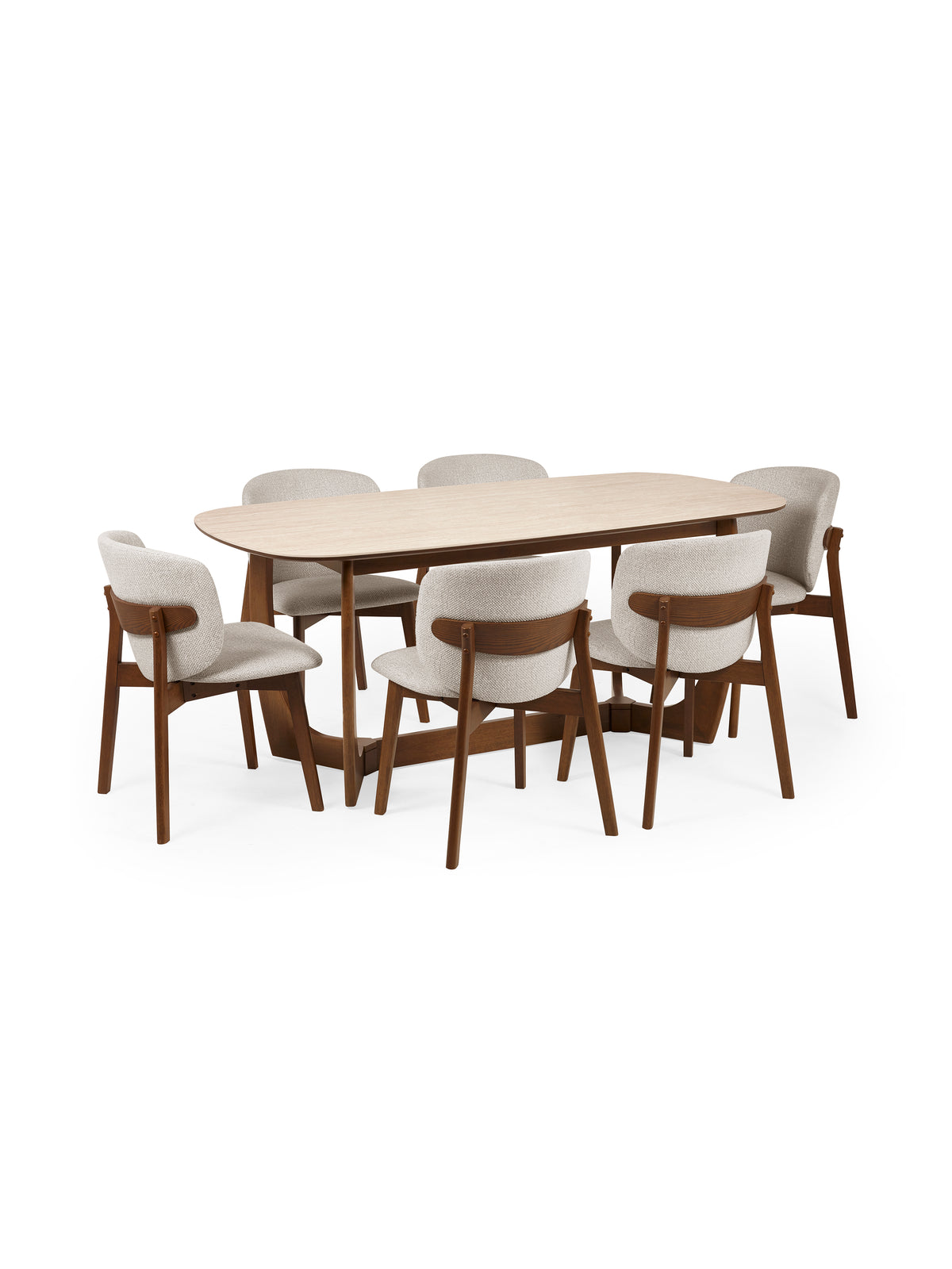 Portland Upholstered Dining Chair (Set of 2) – Cream Chenille