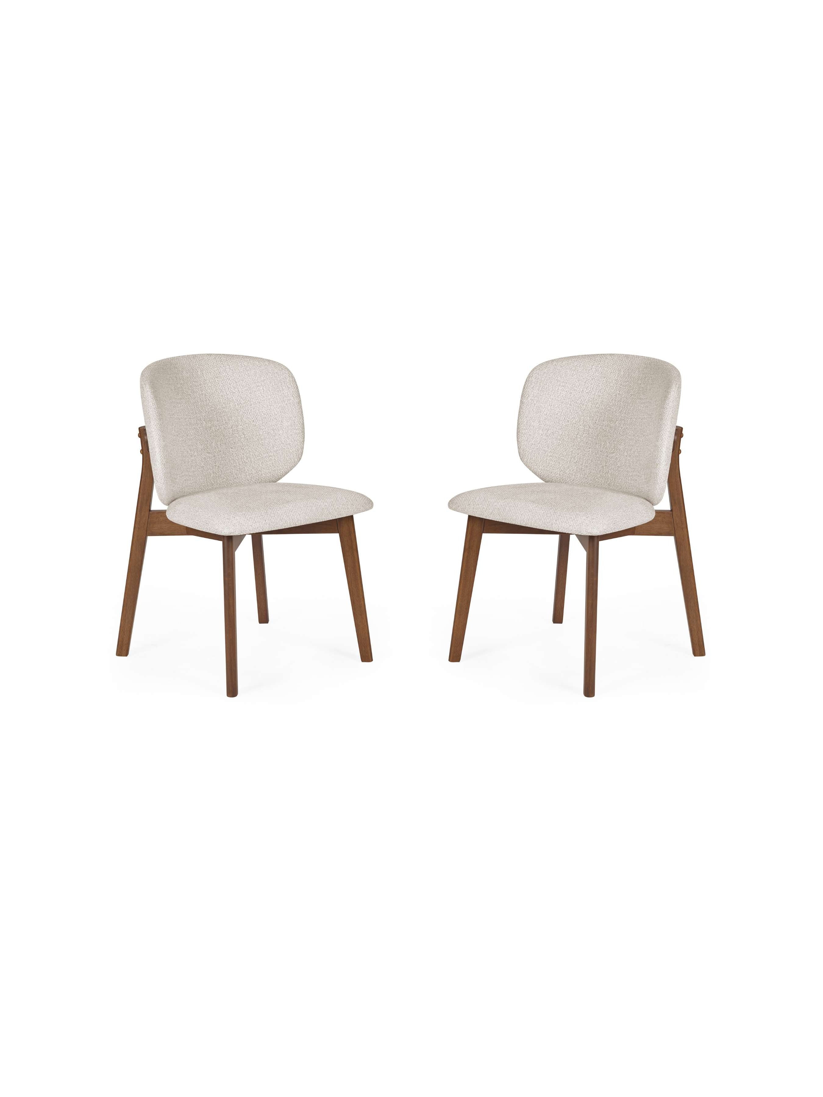 Portland Upholstered Dining Chair (Set of 2) – Cream Chenille