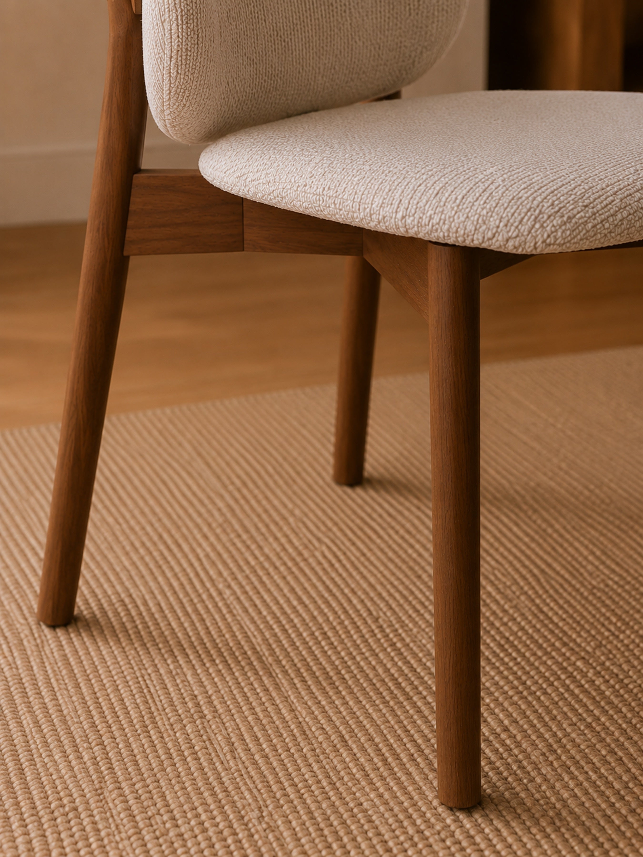 Portland Upholstered Dining Chair (Set of 2) – Cream Chenille