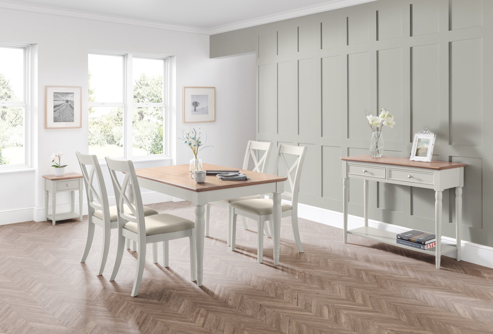 Provence Dining Chairs - Grey (Set Of 2) – Julian Bowen, view 3