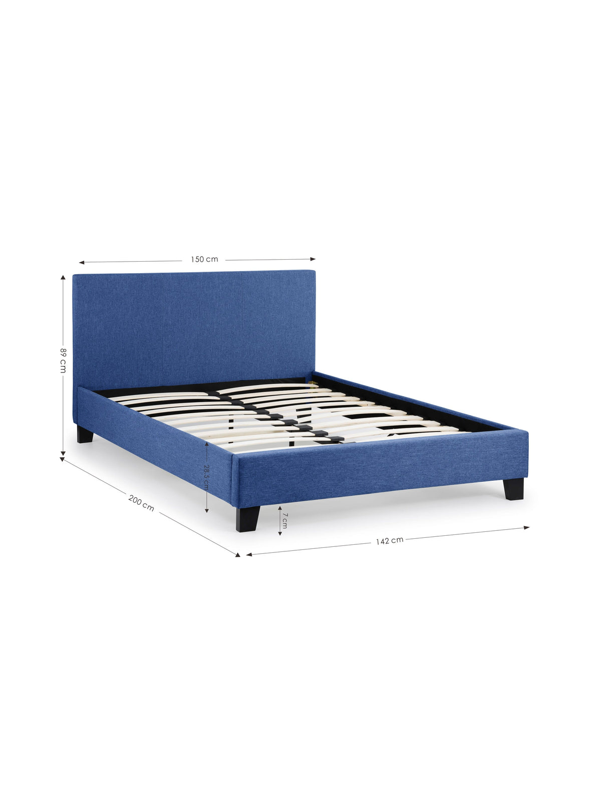 Rialto Linen Bed - Blue