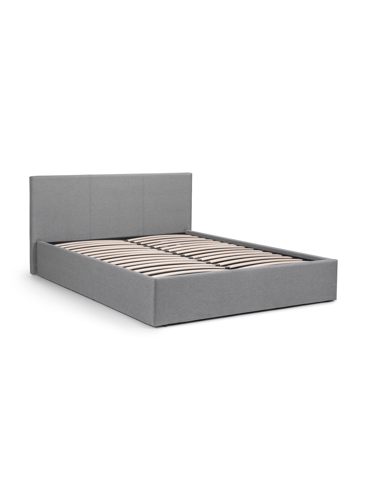 Rialto Lift-Up Storage Bed In Linen Fabric - Light Grey