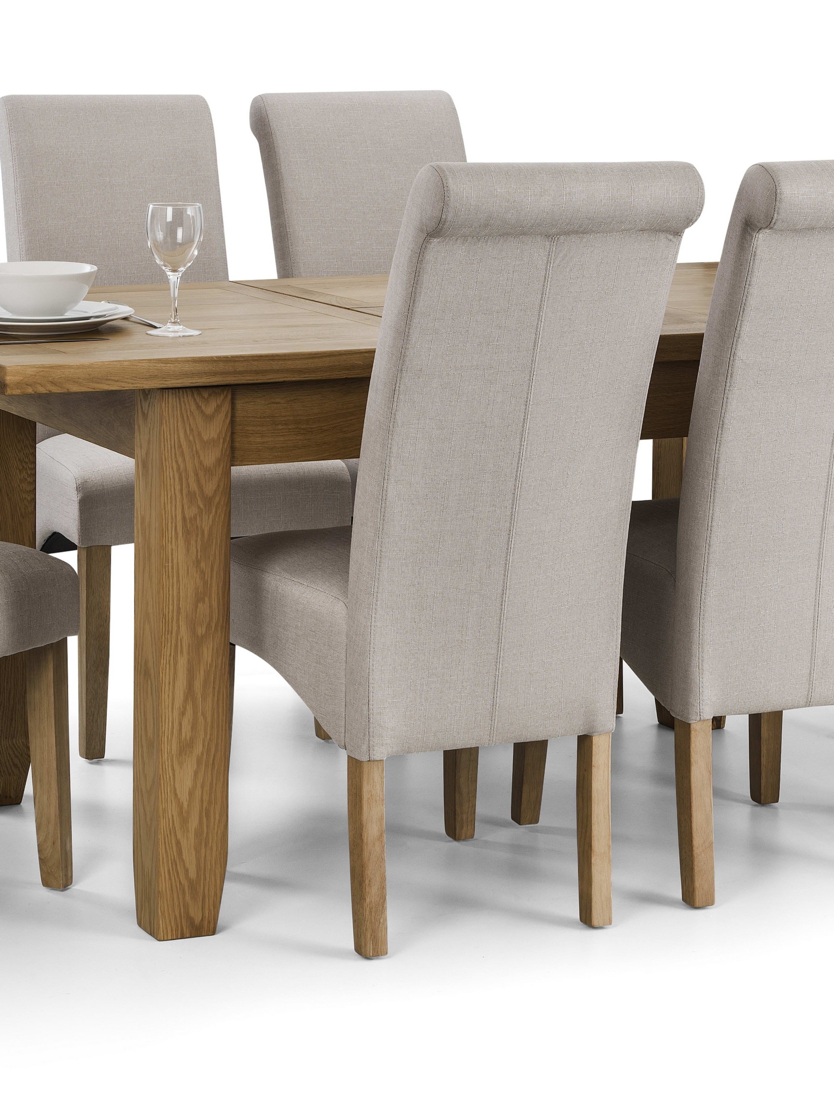 Set Of 4 Rio Scrollback Fabric Chairs – Shale Grey Linen