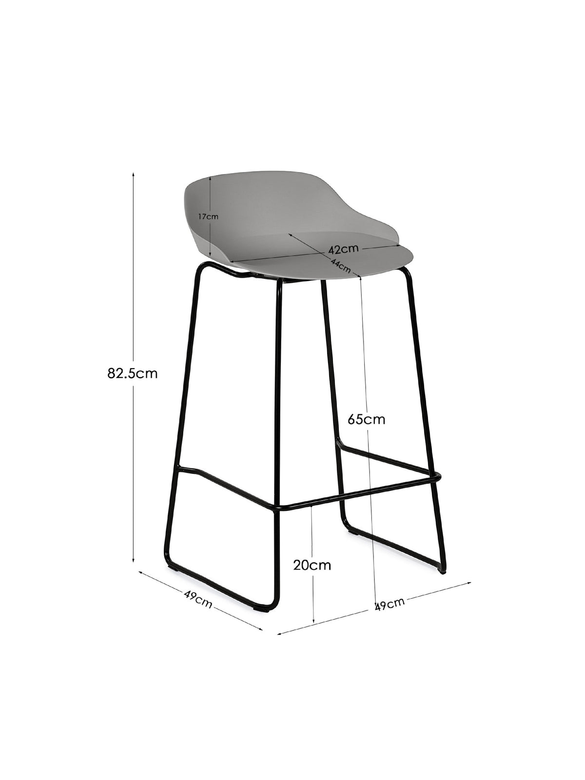 Rocco Stools - Light Grey (Set Of 2)