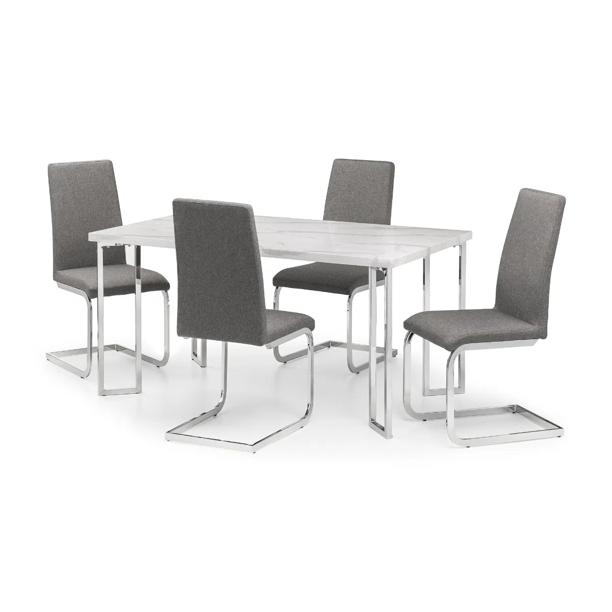 Roma Cantilever Dining Chairs Slate Grey (Set Of 2) – Julian Bowen, view 5