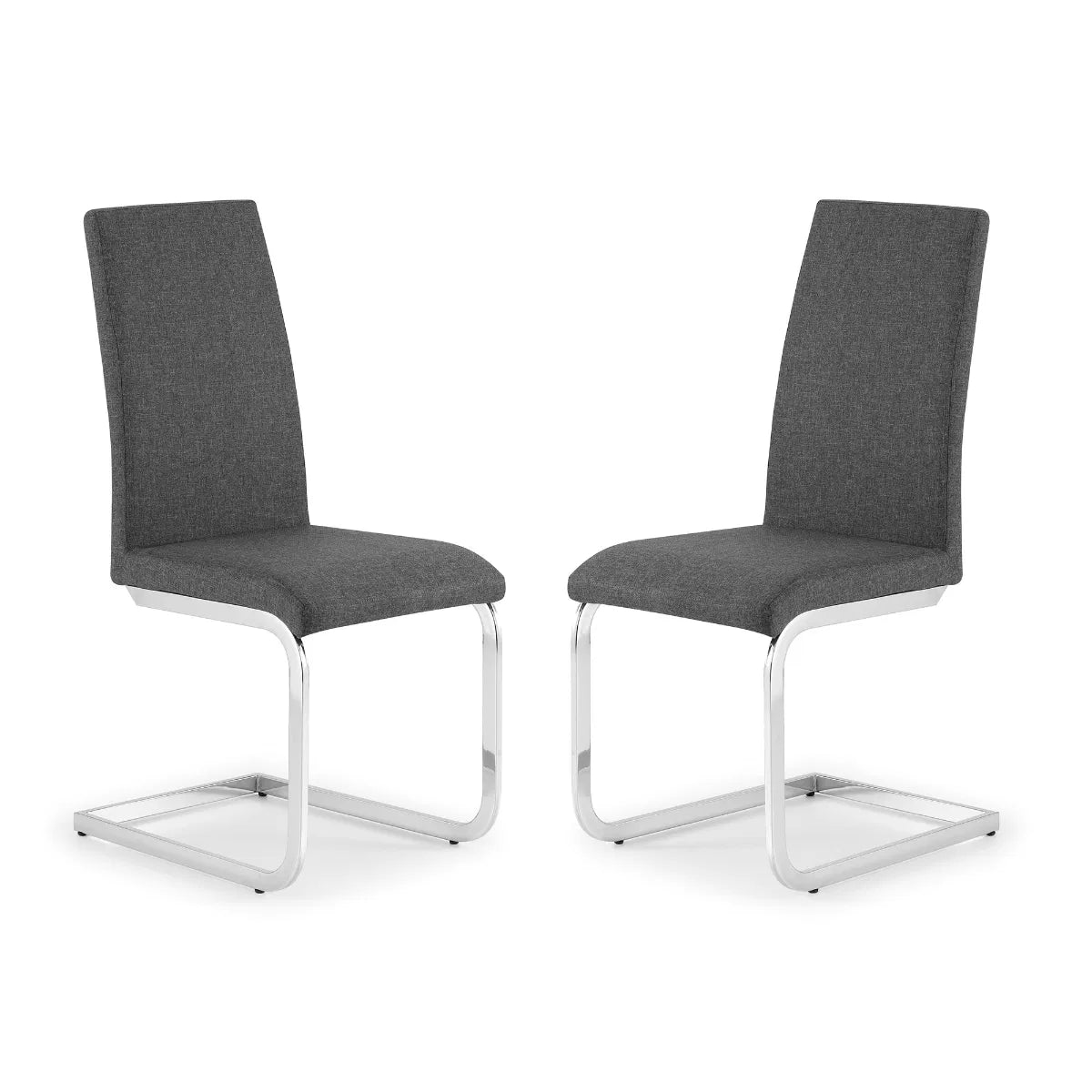 Roma Cantilever Dining Chairs Slate Grey (Set Of 2) – Julian Bowen