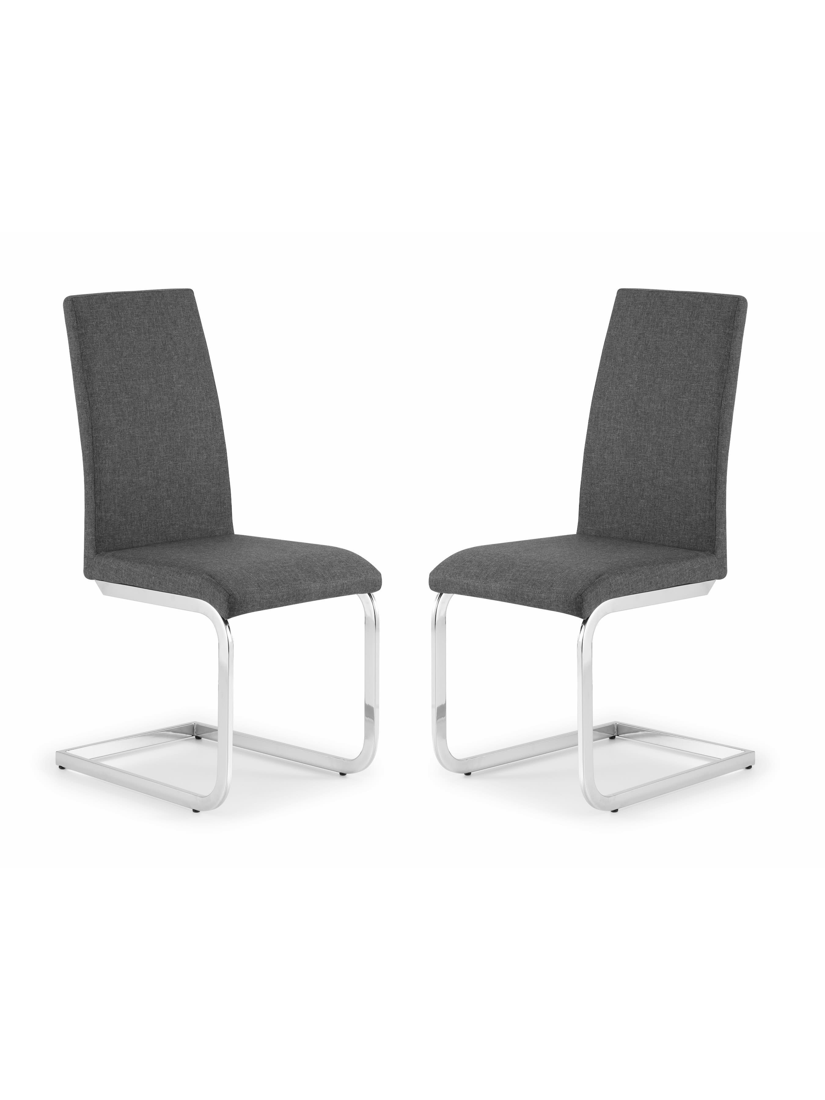 Roma Cantilever Dining Chairs Slate Grey (Set Of 2)