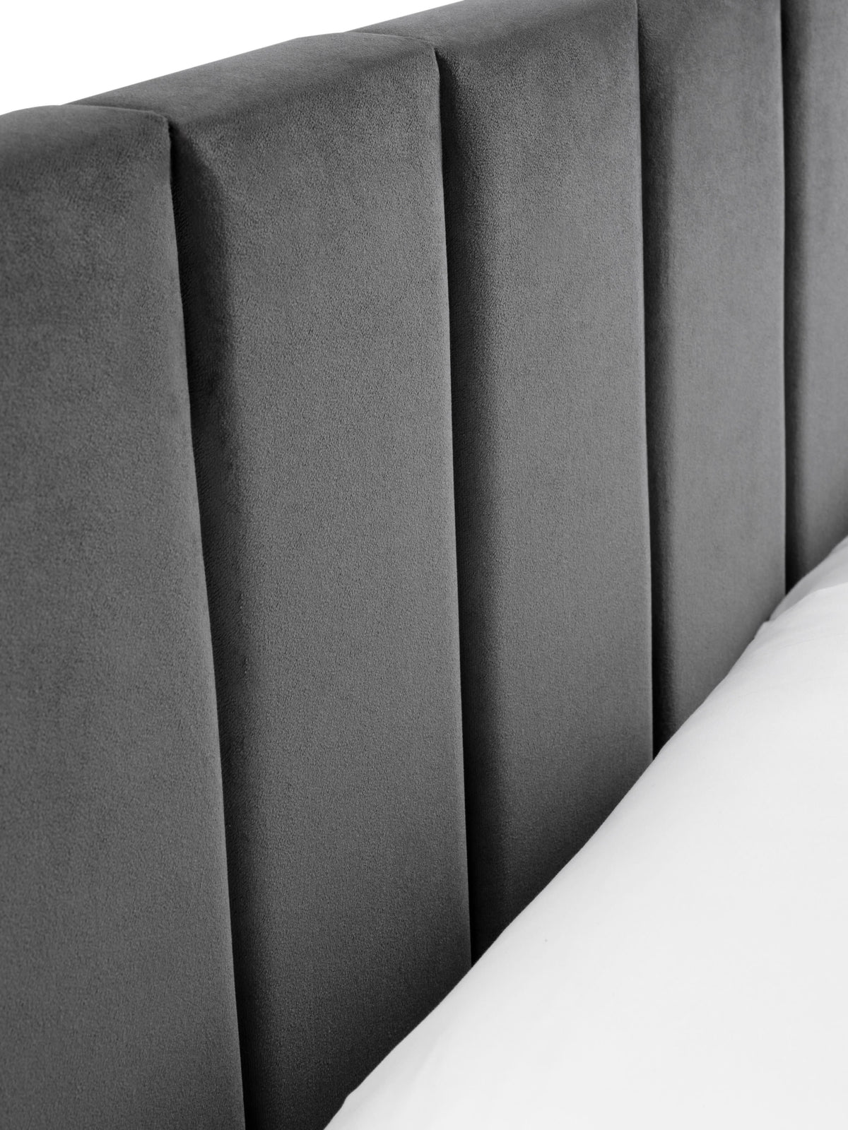 Rosa Velvet Bed - Grey