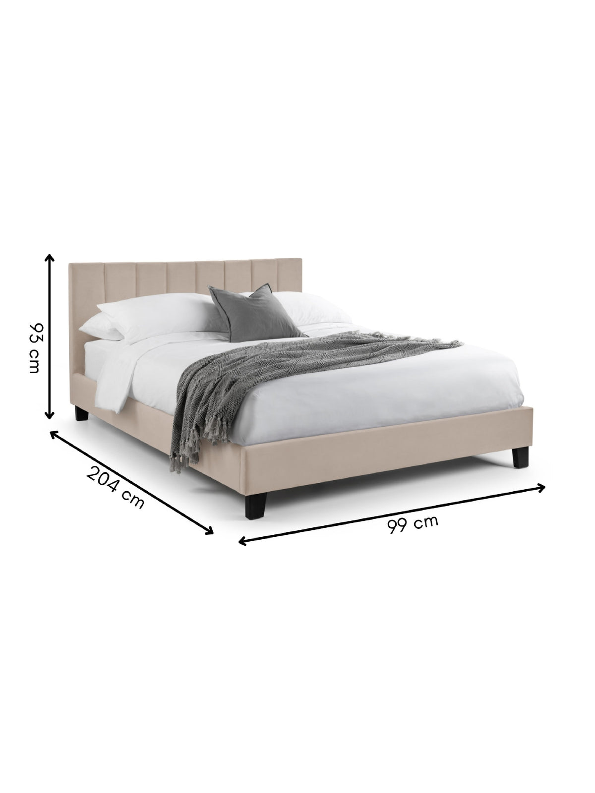 Rosa Bed Frame - Cream Velvet
