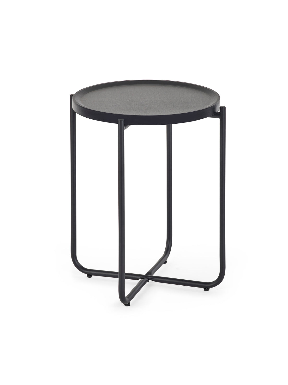Sagrada Round Black Coffee and Lamp Table Set