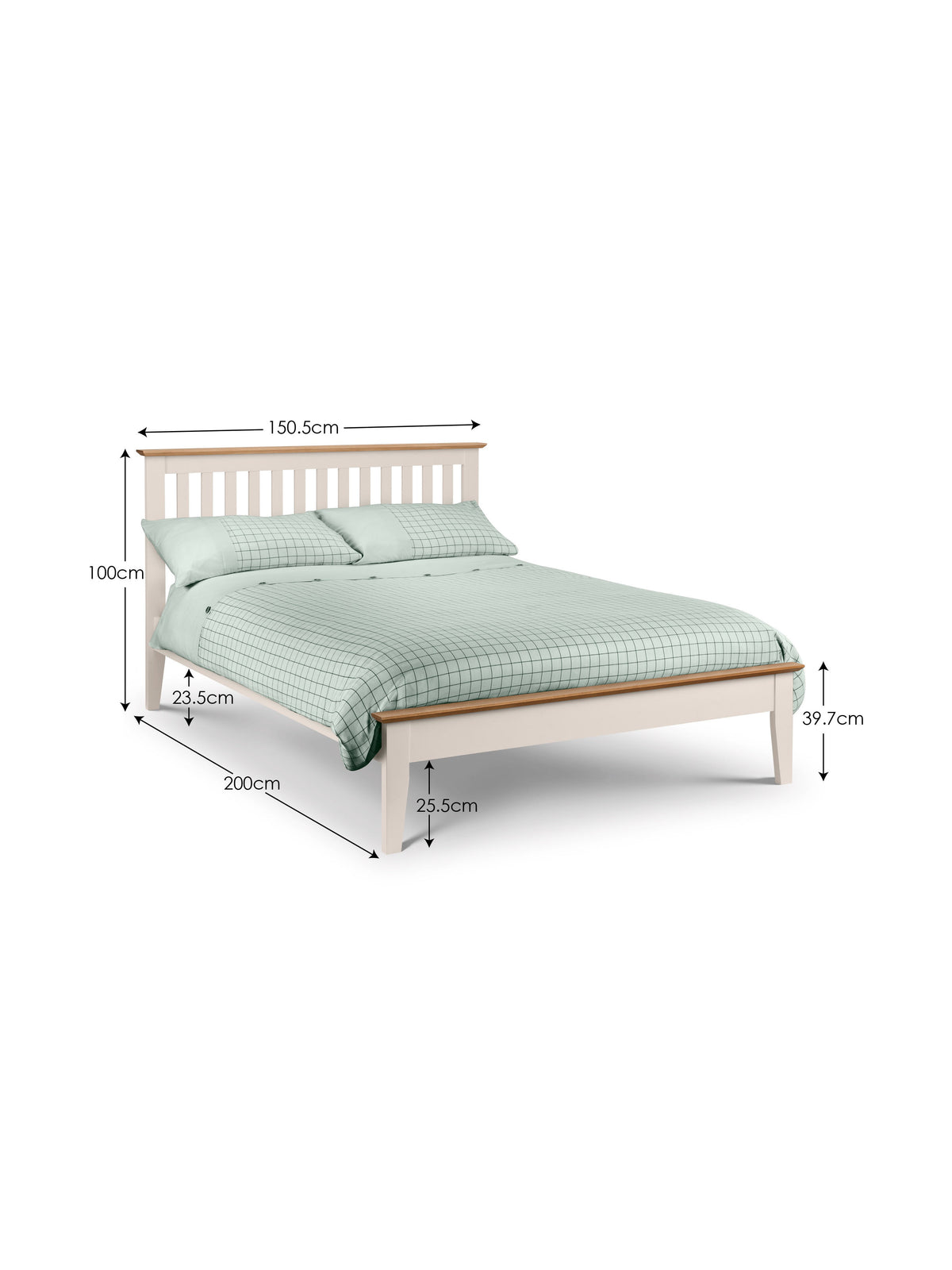 Salerno Shaker Bed - Ivory/Natural Oak