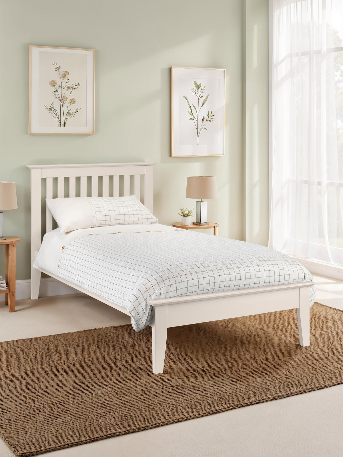 Salerno Shaker Bed - Ivory