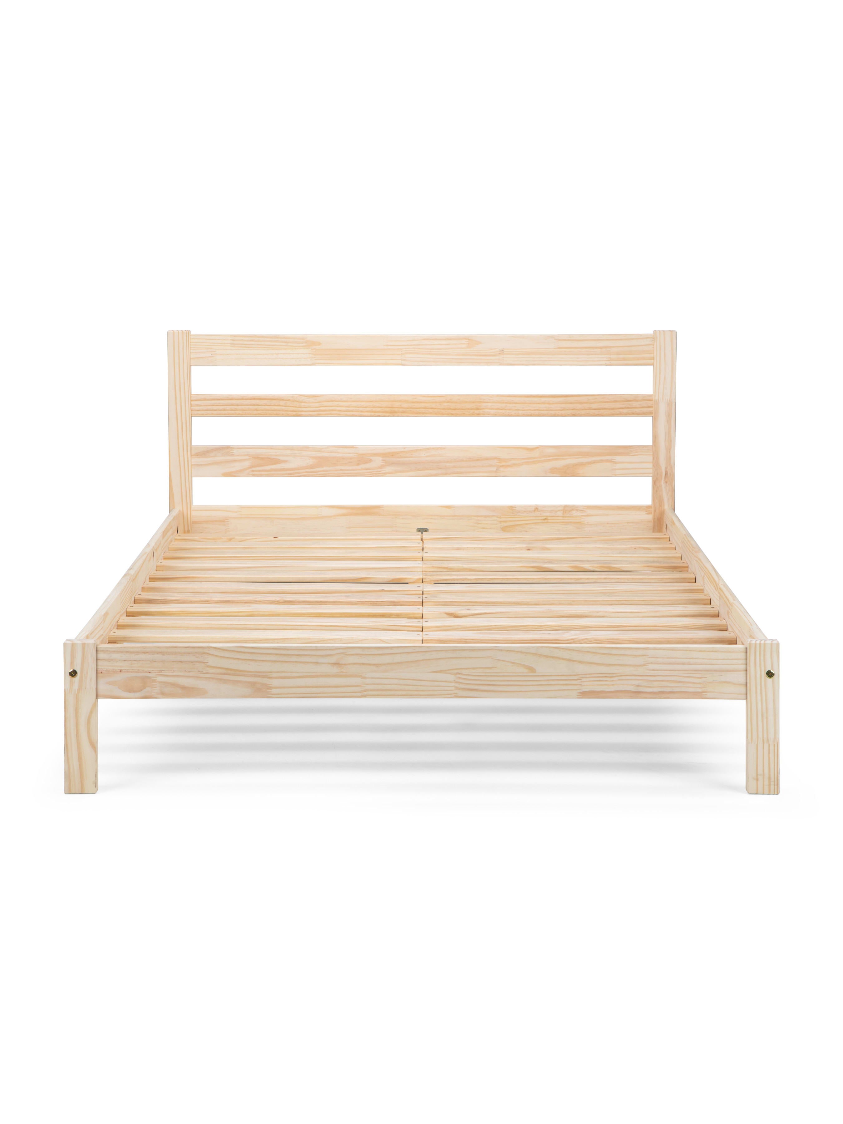 Sami Unfinished Solid Pine Bed – Unfinished Pine